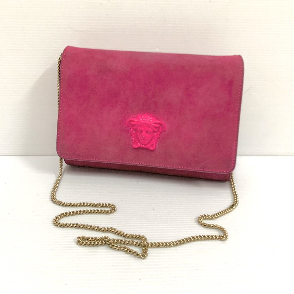 Versace Versace Suede Leather Pink Chain Sling Size ONE SIZE - 1 Thumbnail