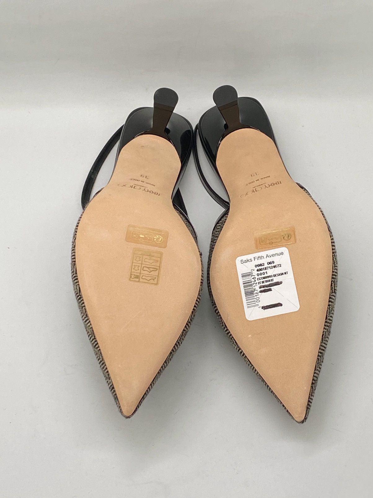 Jimmy Choo Jimmy Choo Didi 45MM Herringbone Slingback Pumps size 39 Size US 9 / IT 39 - 14 Thumbnail