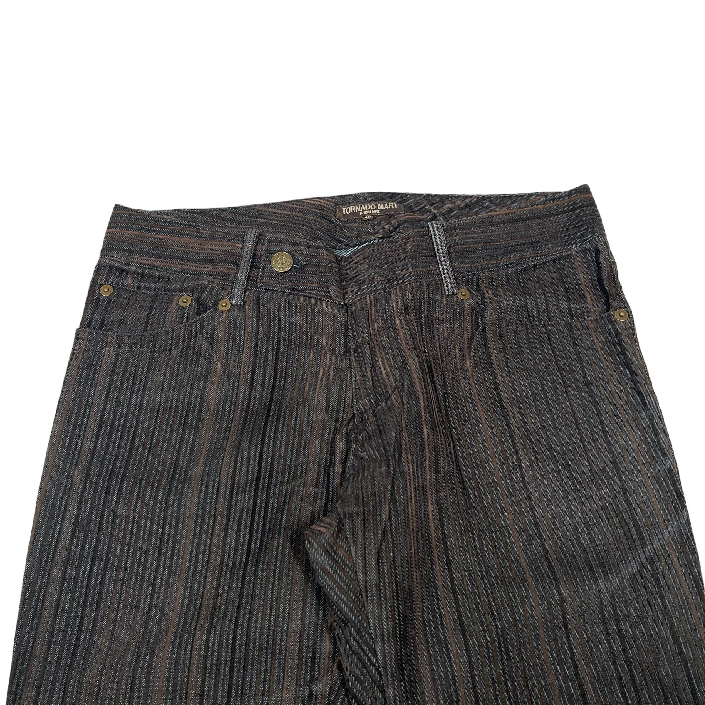 If Six Was Nine × Le Grande Bleu (L.G.B.) × Tornado Mart Tornado Mart Corduroy Striped Flare Pants Size US 30 / EU 46 - 6 Thumbnail