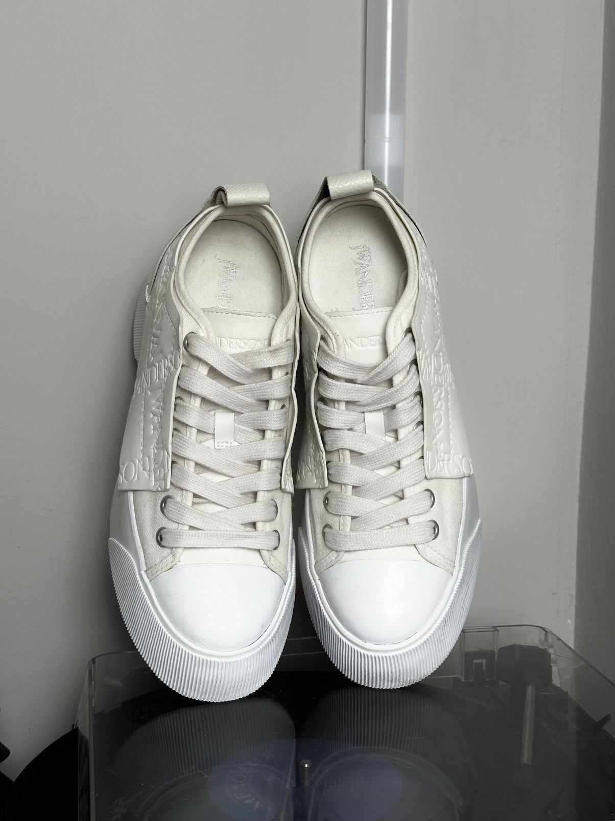 JW Anderson J.W. Anderson leather and canvas low top sneakers Size 39 Size US 9 / IT 39 - 8 Thumbnail