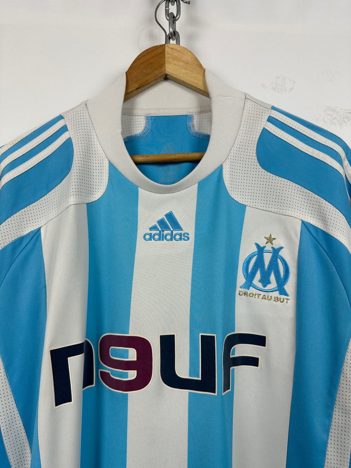 Adidas 2007/08 Adidas Olimpique Marseille Vintage Soccer Jersey Size US XL / EU 56 / 4 - 6 Thumbnail