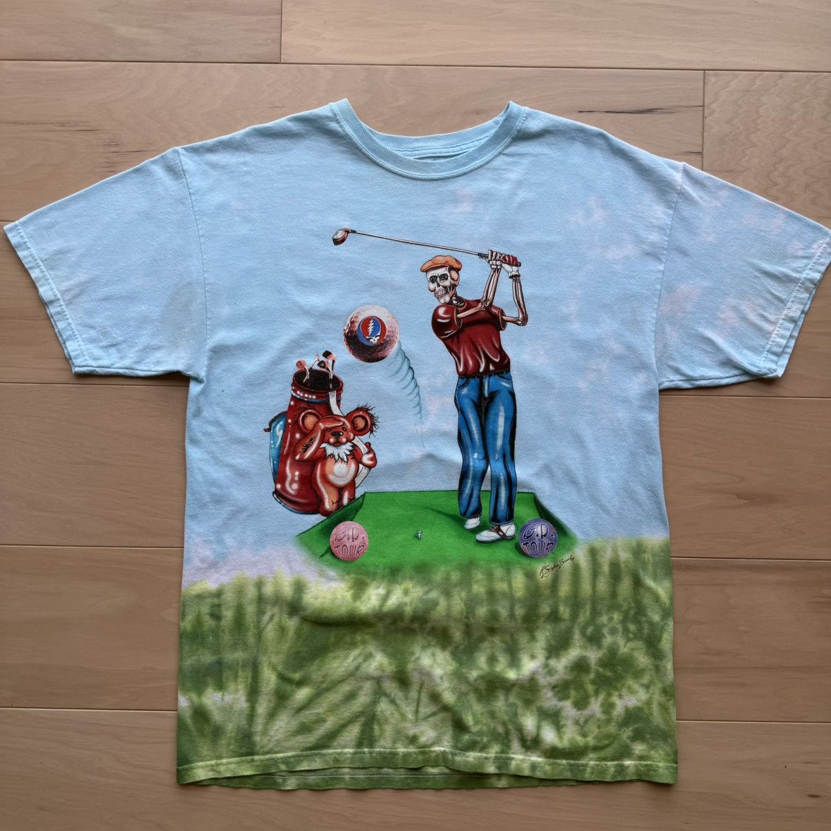 Band Tees Grateful Dead Golfing Shirt Large Multicolor 90s Liquid Blue Size US L / EU 52-54 / 3 - 1 Thumbnail