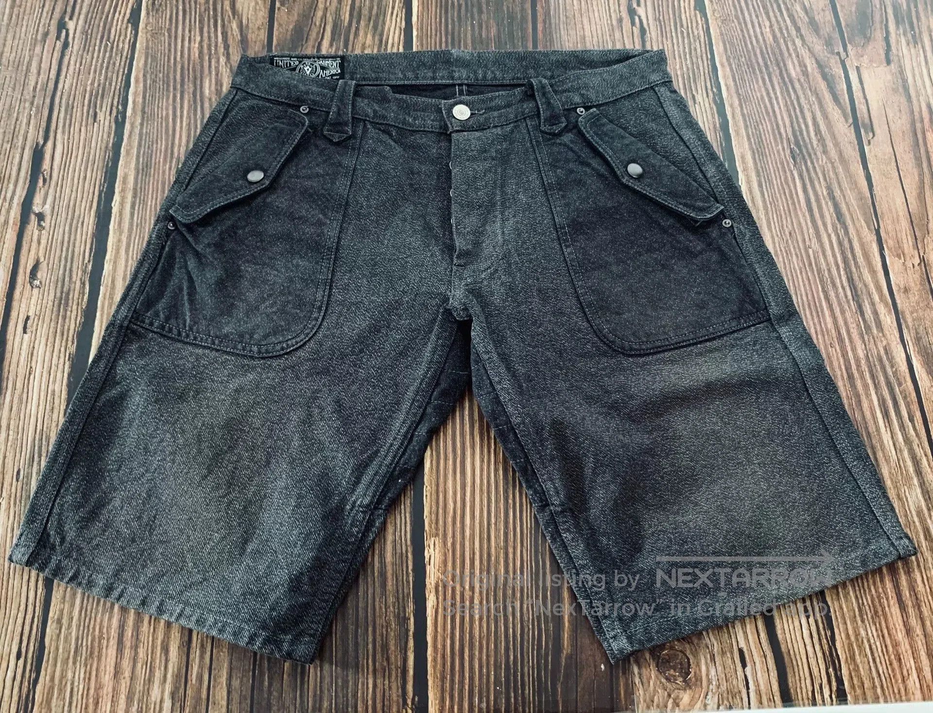 WEST RIDE Westride Black Pepper Salt Fabric Shorts. Size US 34 / EU 50 - 1 Thumbnail