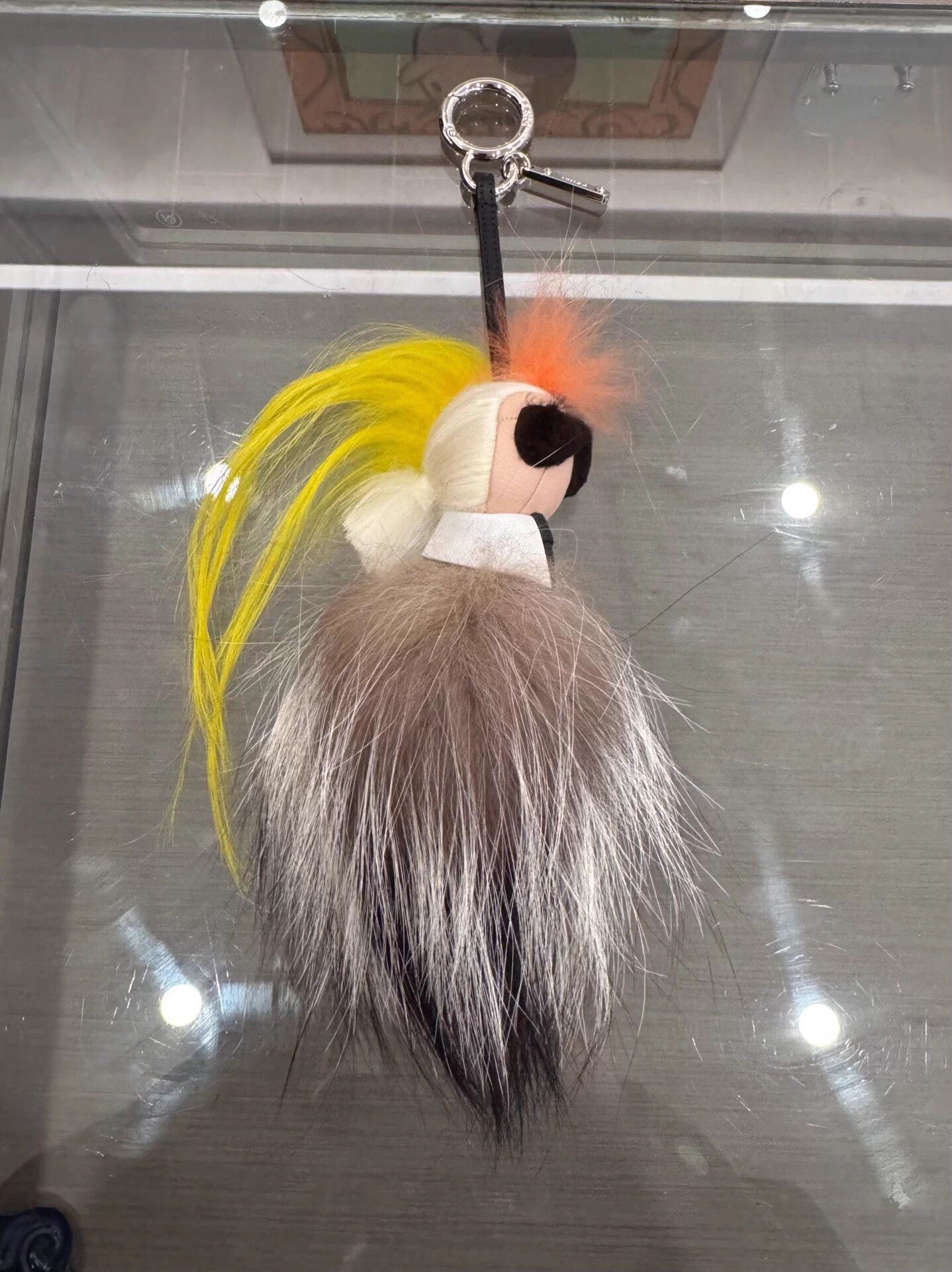 Fendi Fendi Yellow Mink KL Tassel Logo Keychain Size ONE SIZE - 2 Thumbnail