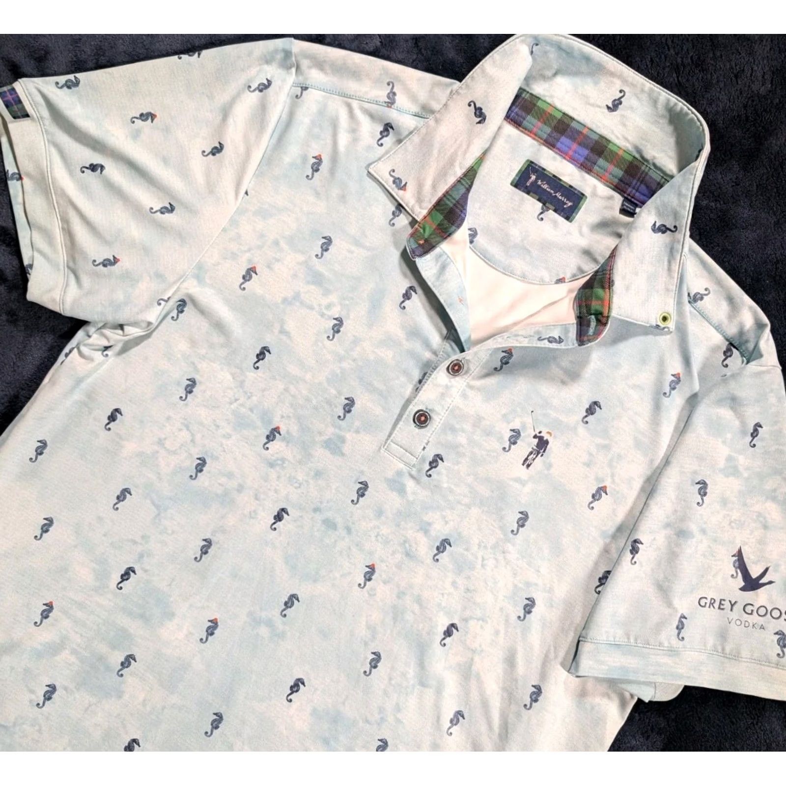 Vintage William Murray Polo Shirt Ocean Seahorses AOP Performance Golf Green Men's M Polo Shirt Ocean Seahorses AOP Golf Green Men's M Size US M / EU 48-50 / 2 - 2 Thumbnail
