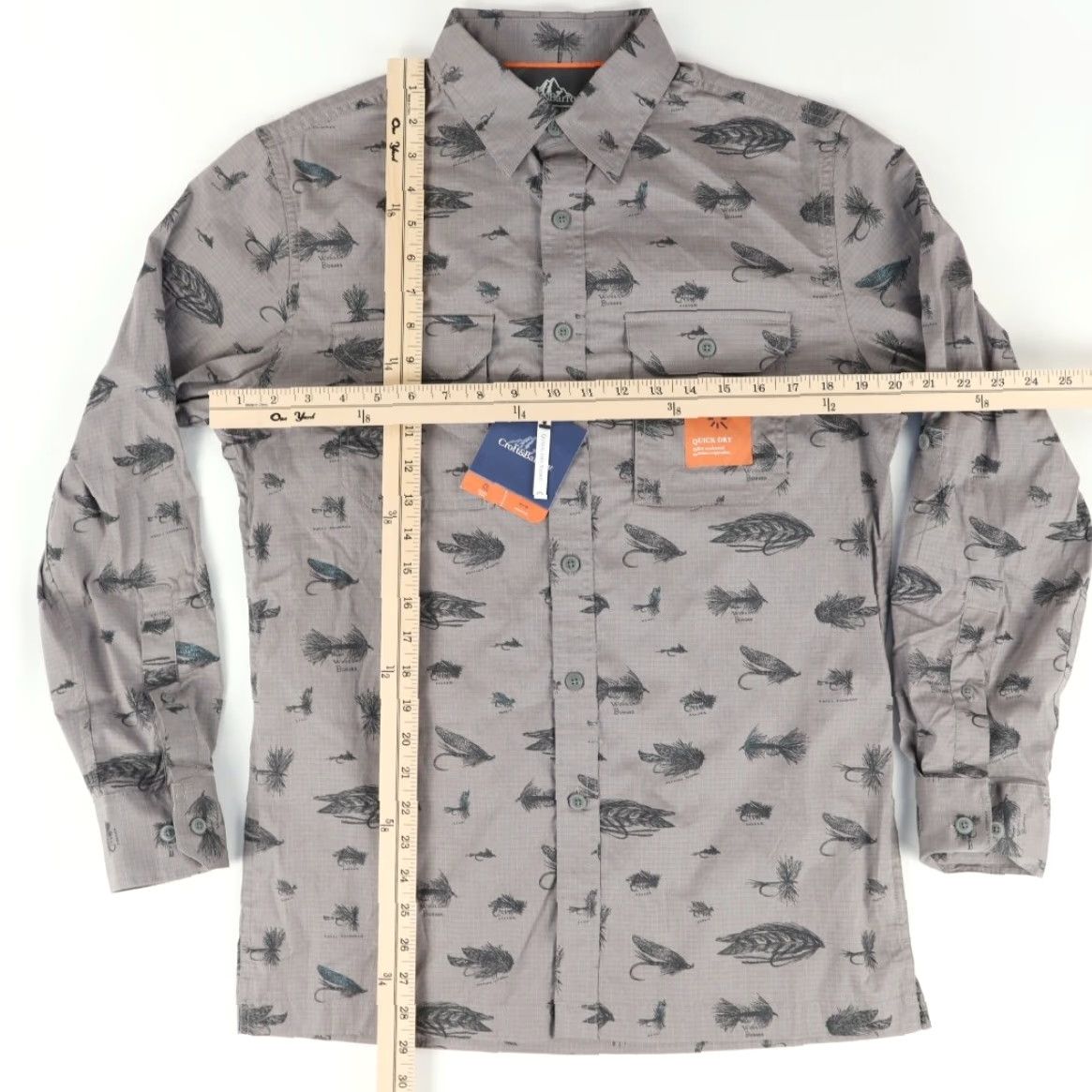 Croft & Barrow Croft & Barrow Quick-Dry Fly Fishing Vented Stretch Shirt Gray Men's S Size US S / EU 44-46 / 1 - 3 Thumbnail