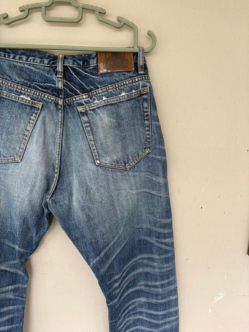 Japanese Brand Vtg XLarge Denim Pant Selvedge Distressed Denim Size US 32 / EU 48 - 9 Thumbnail