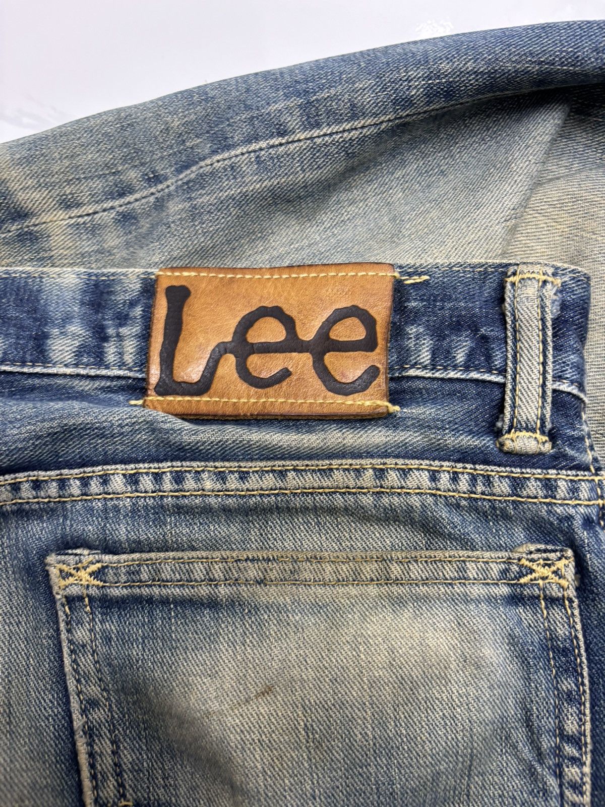 Lee 🔥Vintage Steal🔥Lee Cowboy Selvedge Denim Jeans Distressed Size US 31 - 18 Thumbnail
