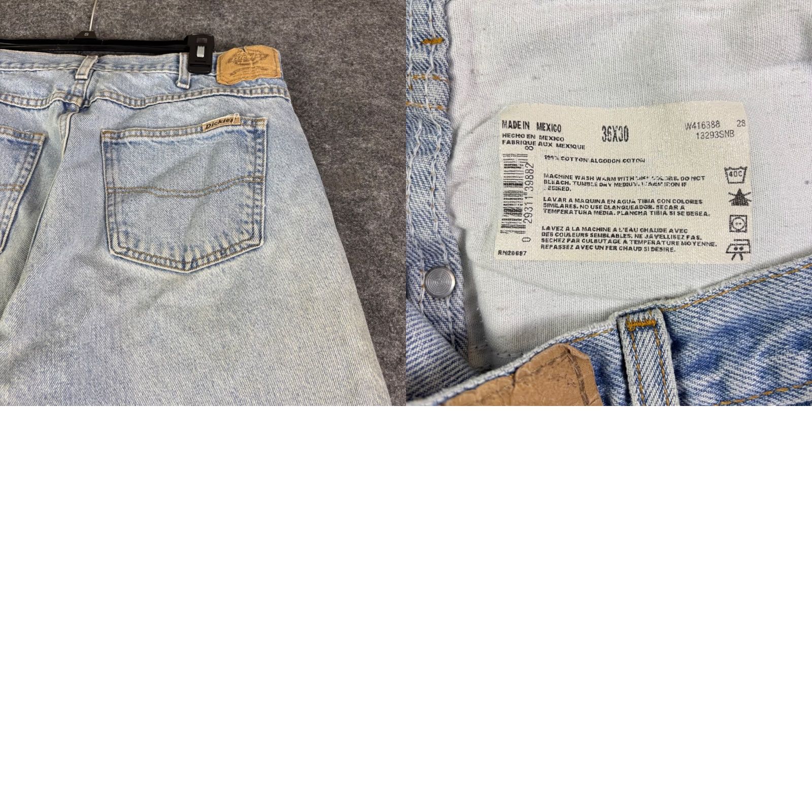 Dickies Vintage Dickies Relaxed Fit Straight Leg Jeans Light Wash Denim Mens 33x29 Size US 33 - 8 Thumbnail