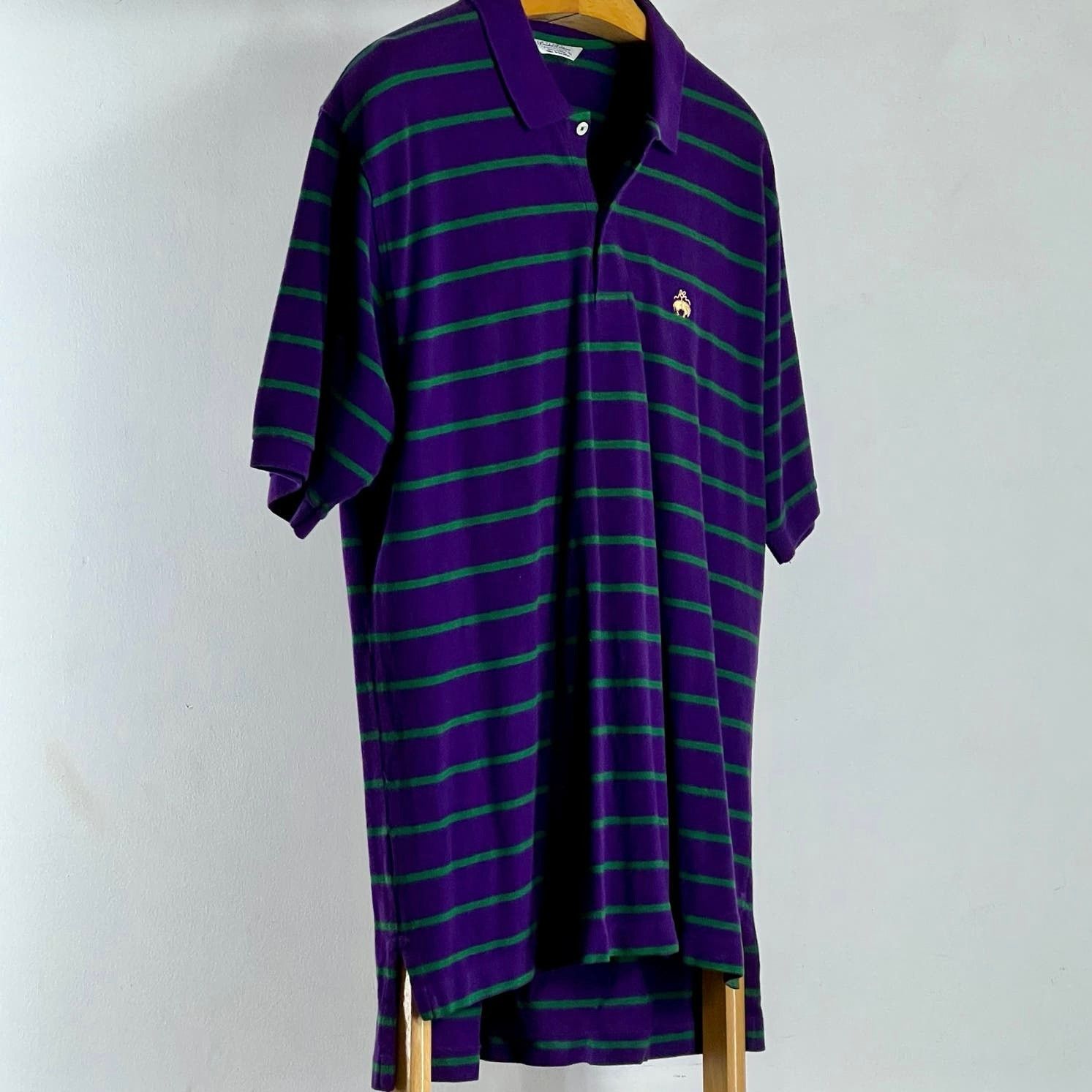 Brooks Brothers Brooks Brothers Men’s Polo Shirt Purple Green Cotton Size L Size US L / EU 52-54 / 3 - 6 Thumbnail