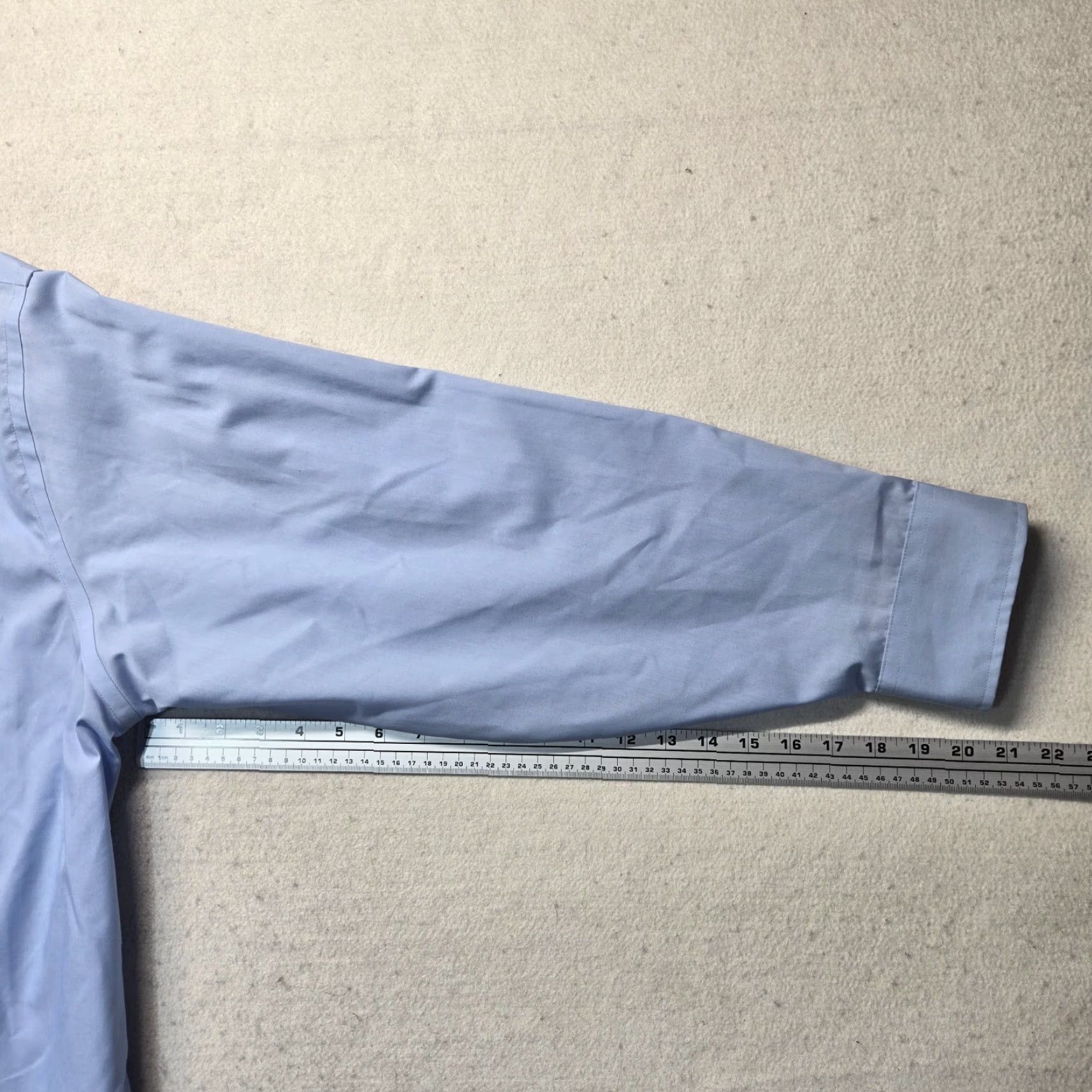 Stafford VINTAGE Stafford Dress Shirt Men 19" Blue Solid Long Sleeve Button Up Collared Pocket Easy Care 19 Mens Size US XXL / EU 58 / 5 - 5 Thumbnail