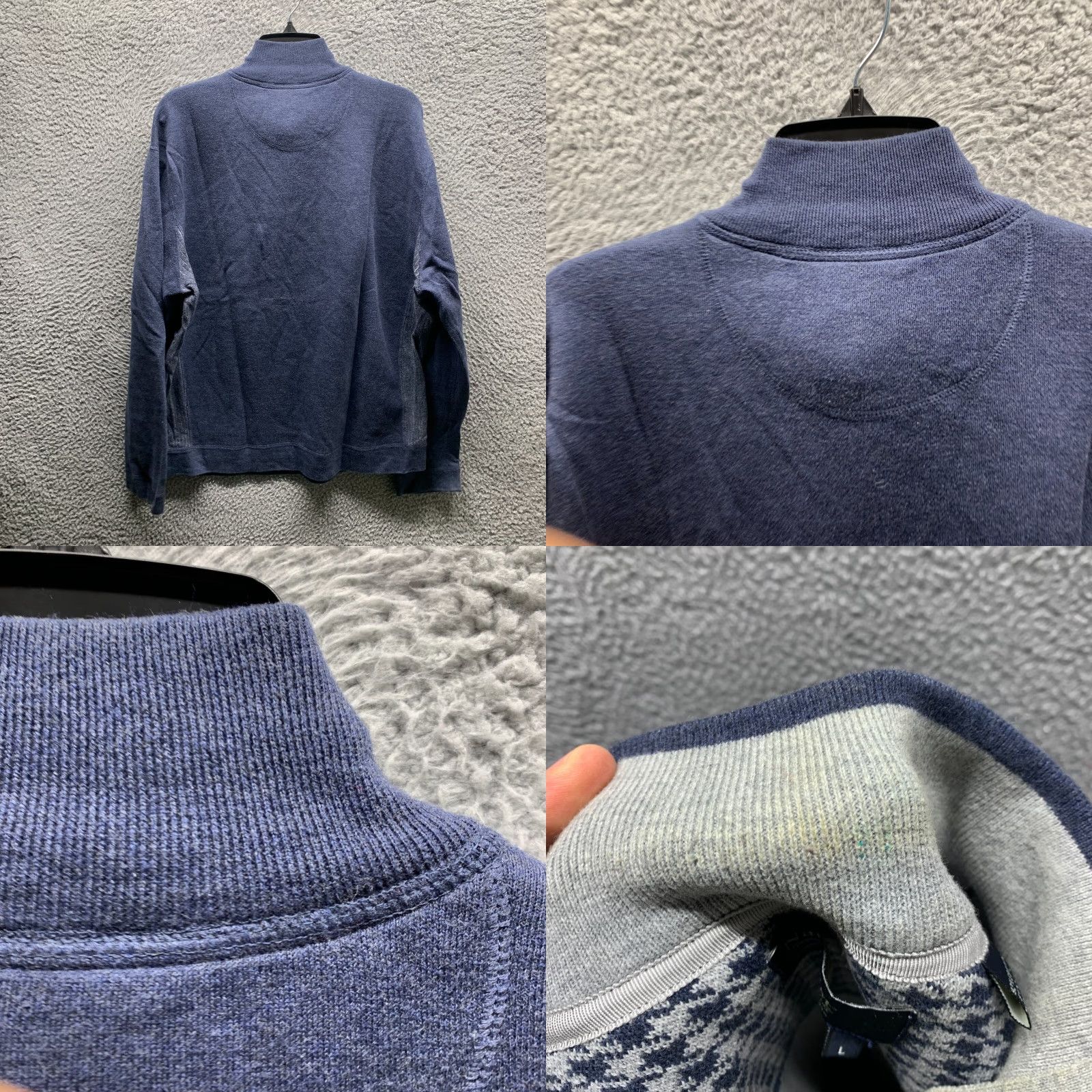 Nat Nast VINTAGE Nat Nast Sweater Mens Adult Large Blue Henley 1/4 Zip Zip Snap Cotton Nylon Logo 90s Preppy Size US L / EU 52-54 / 3 - 10 Thumbnail