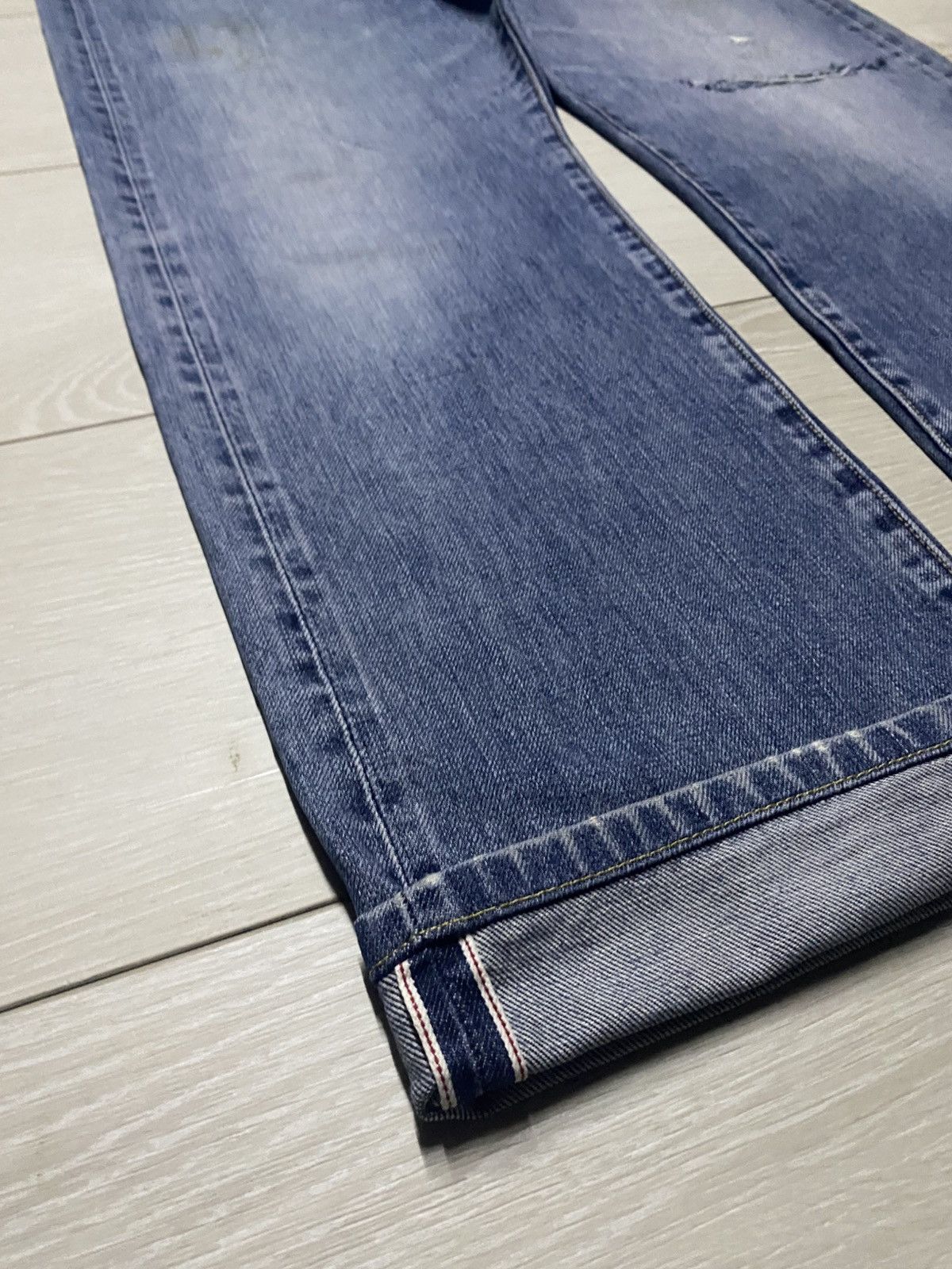 Japanese Brand Vintage japanese Uniqlo Blue Wash Grunge Selvedge Jeans Size US 34 / EU 50 - 7 Thumbnail