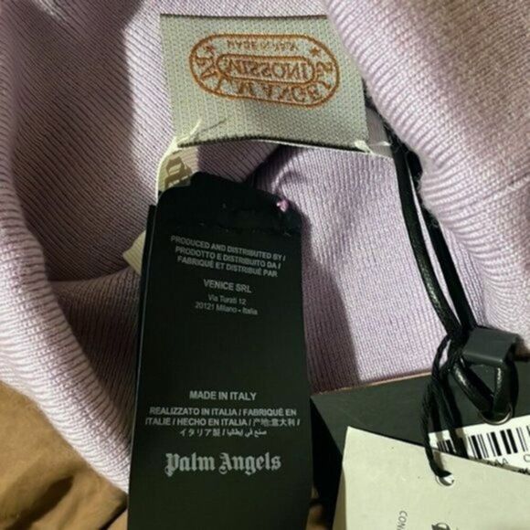 Missoni × Palm Angels Palm Angels x Missoni embroidered Wool Beanie Lilac Size ONE SIZE - 5 Thumbnail