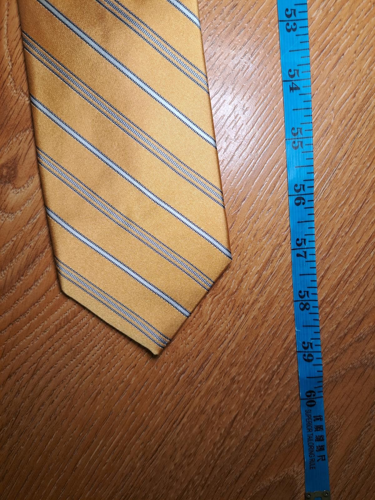 Brooks Brothers Brooks Brothers Silk Tie Yellow Blue Striped Woven in Italy Size ONE SIZE - 6 Thumbnail