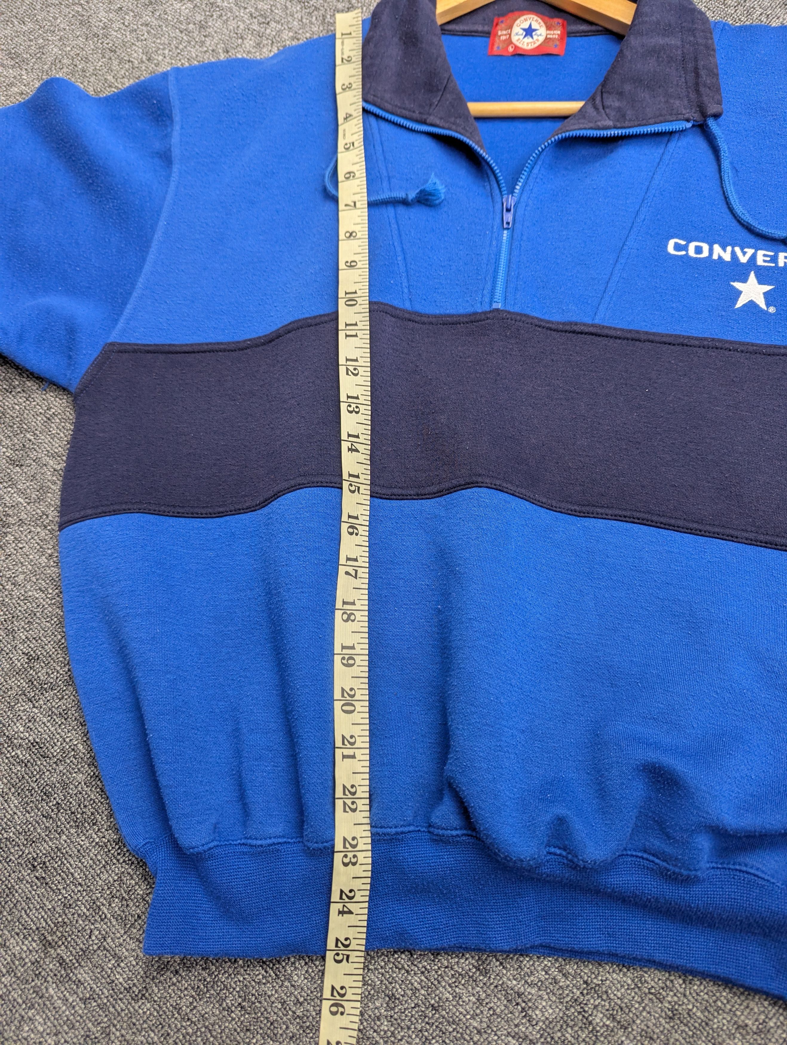 Converse Vintage 90s Converse Halfzipper Jumper Sweatshirt Size US L / EU 52-54 / 3 - 7 Thumbnail