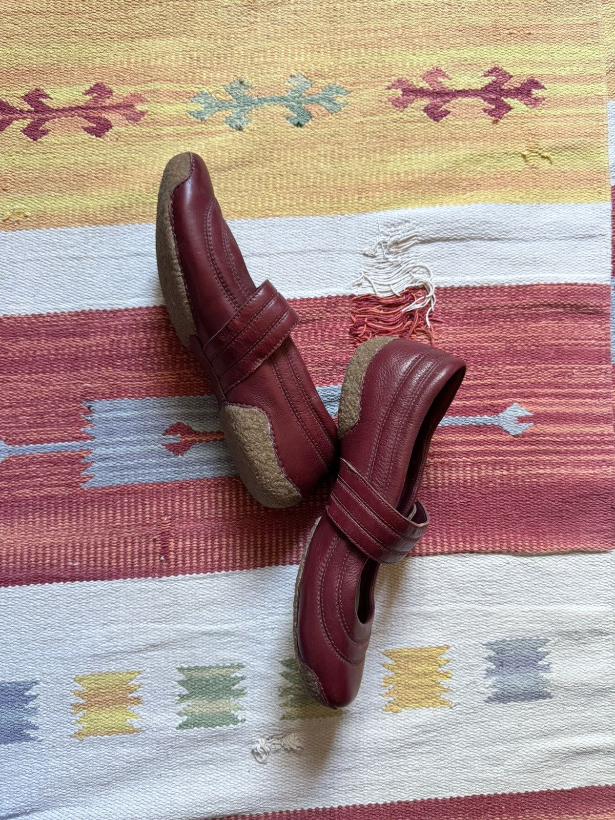 Clarks Vintage 00’s Clarks Air y2k Genuine Leather Flats Size US 8 / IT 38 - 3 Thumbnail