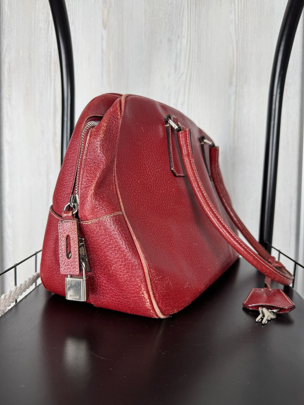 Prada Prada Saffiano Red leather handbag Size ONE SIZE - 12 Thumbnail