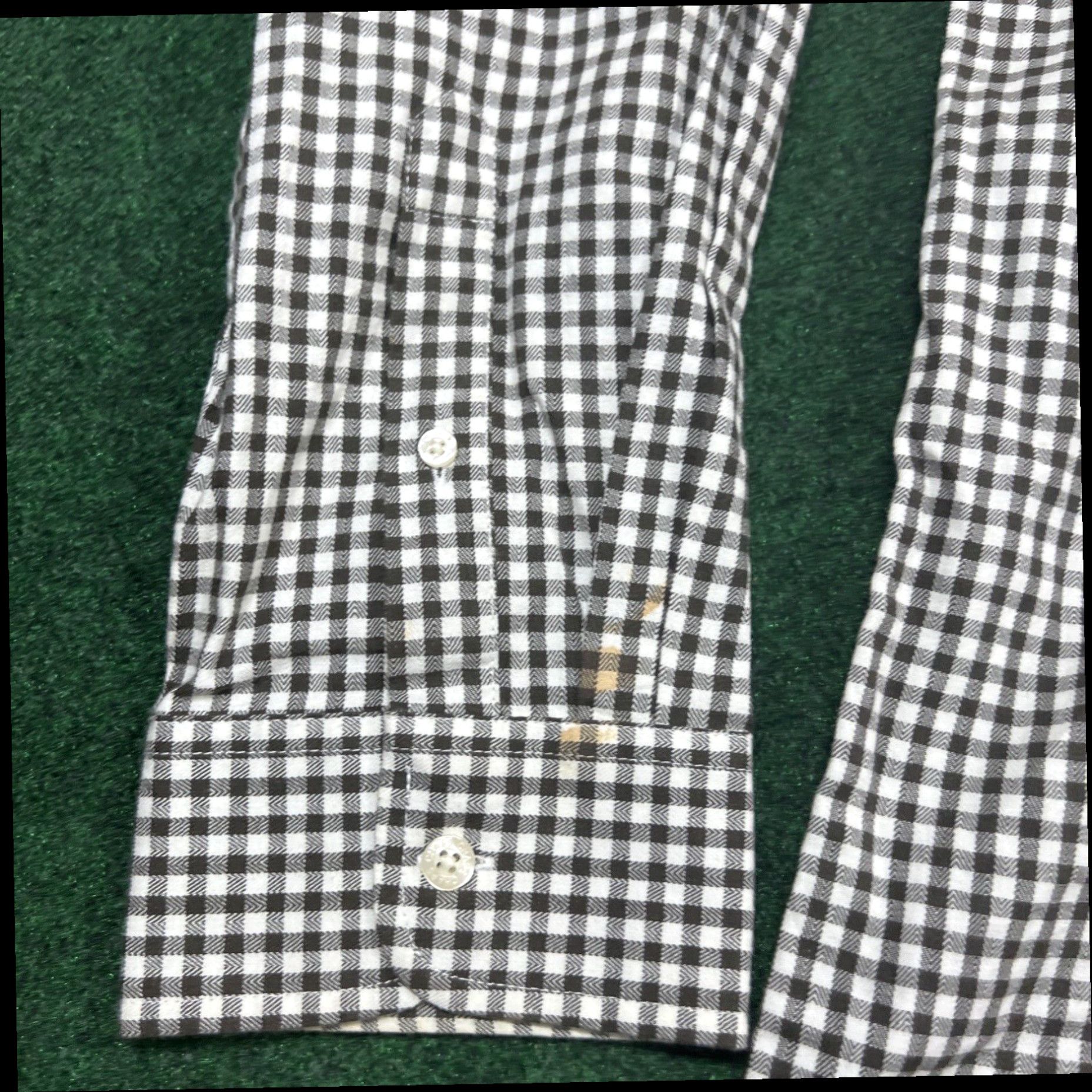 Chaps CHAPS Men's Button Down Shirt XL Long Sleeve Brown White Checkered Size US XL / EU 56 / 4 - 6 Thumbnail