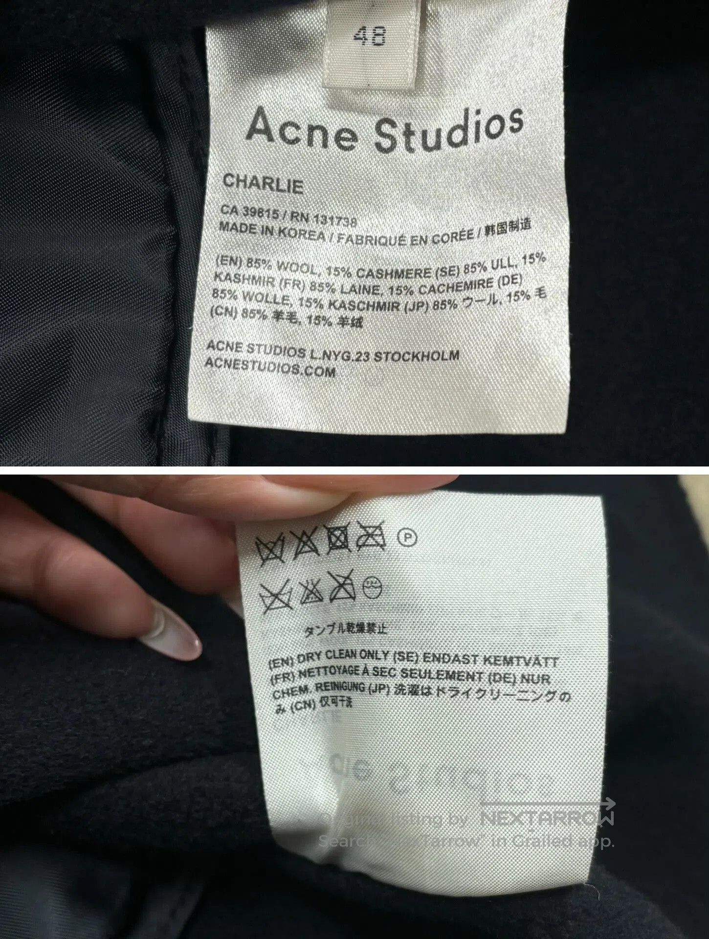 Acne Studios Acne Studios Wool Coat. Size US M / EU 48-50 / 2 - 9 Thumbnail