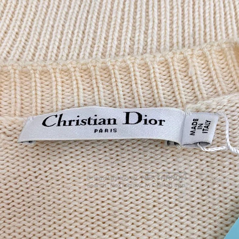 Dior Dior Beige nail diamond wool round neck single-breasted lo Size XS / US 0-2 / IT 36-38 - 5 Thumbnail