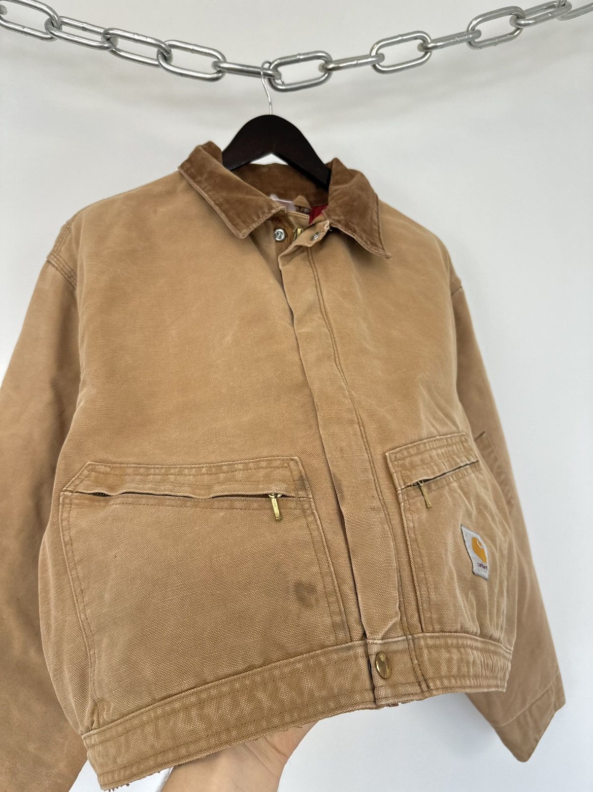 Carhartt Vintage 90s Carhartt USA Distressed Cropped Detroit Jacket Size US S / EU 44-46 / 1 - 6 Thumbnail