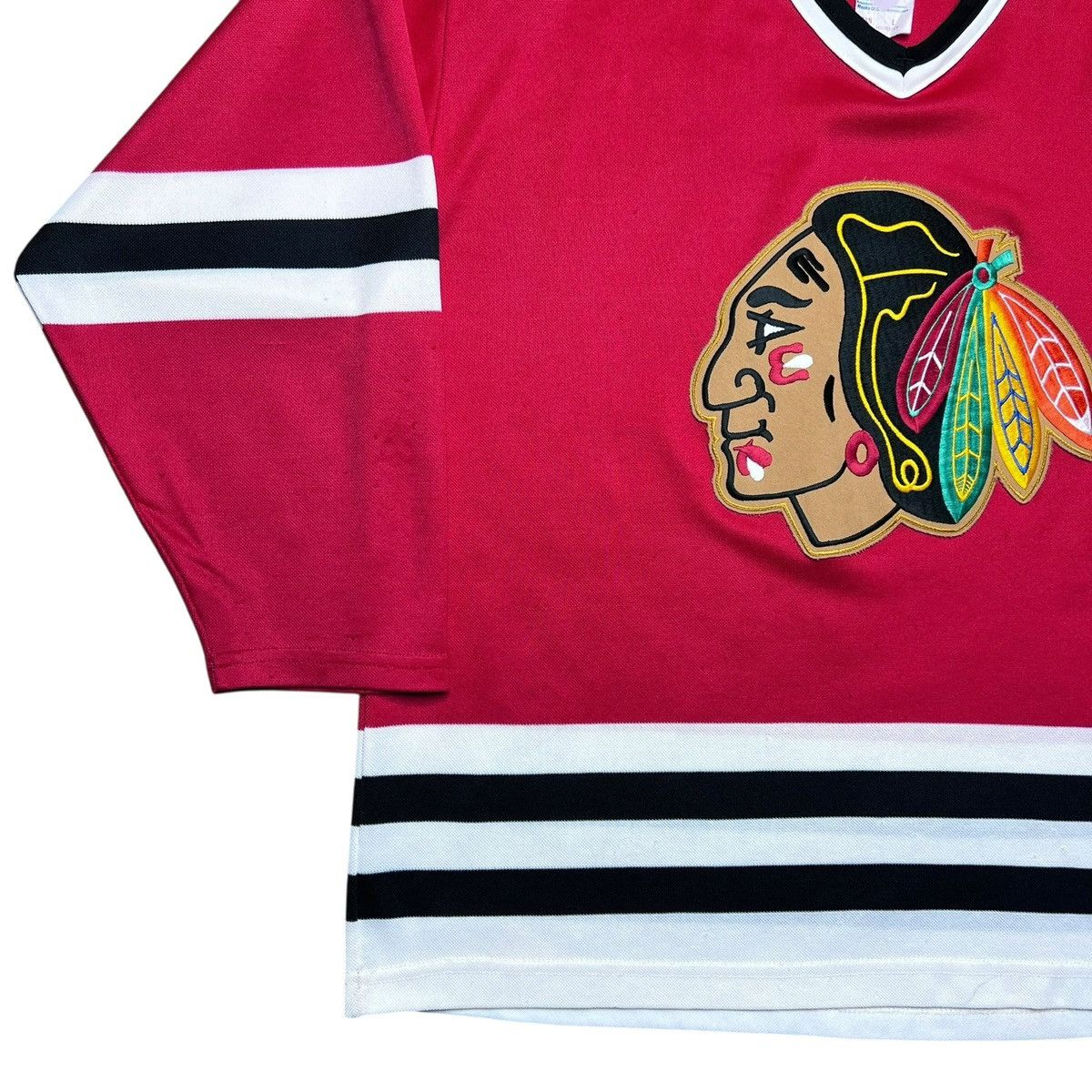 Ccm Vintage 1990s NHL Chicago Blackhawks CCM Maska Hockey Jersey Size US L / EU 52-54 / 3 - 16 Thumbnail
