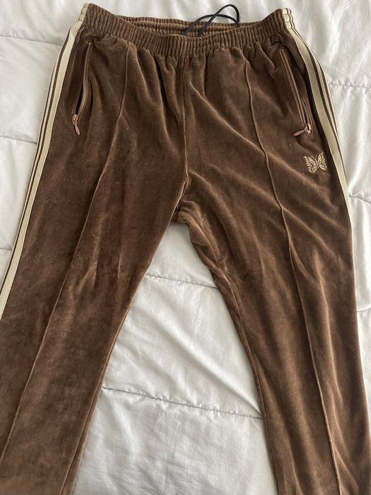 Needles Needles Brown Velour Narrow Track Pants | Grailed