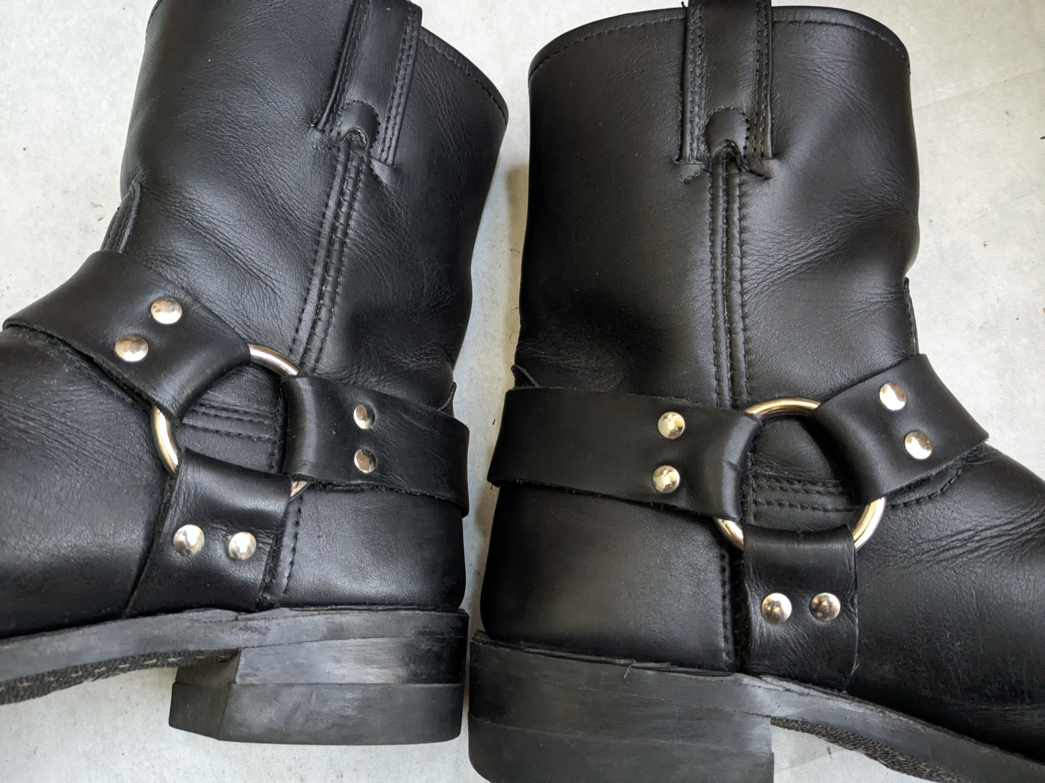 Frye Frye Harness Boots Black Leather 9.5 M Leather Buckle Size US 9.5 / EU 42-43 - 8 Thumbnail