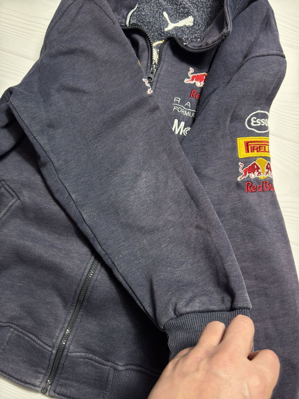 Red Bull Vintage 90s Faded Zip Bomber Red Bull Size US M / EU 48-50 / 2 - 5 Thumbnail