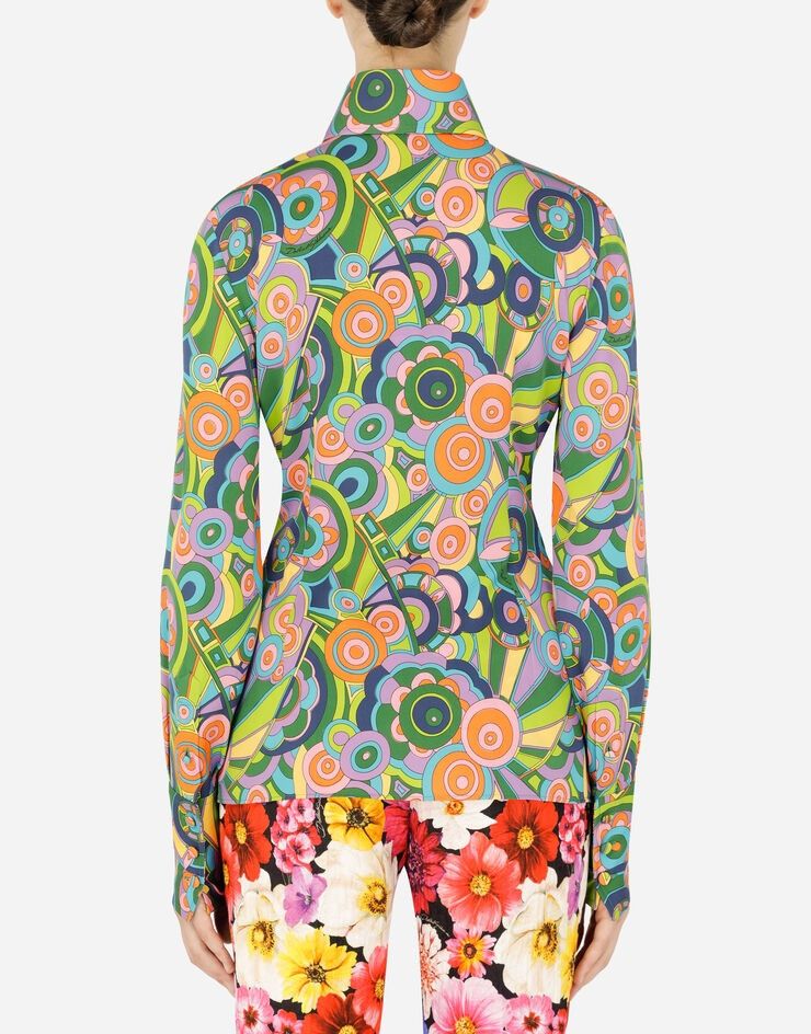Dolce & Gabbana o1y0925 Patterned Shirt in Multicolor Size M / US 6-8 / IT 42-44 - 5 Thumbnail