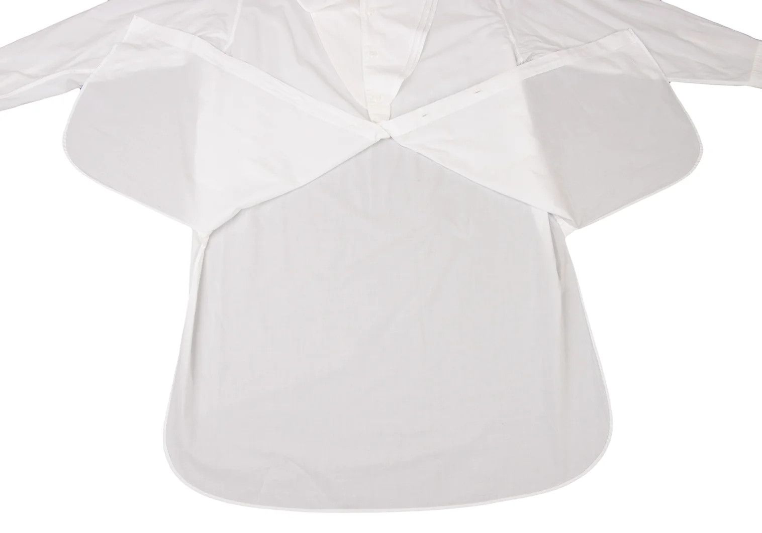 Yohji Yamamoto Yohji Yamamoto Cotton Asymmetrical Big Shirt White Size US S / EU 44-46 / 1 - 13 Thumbnail