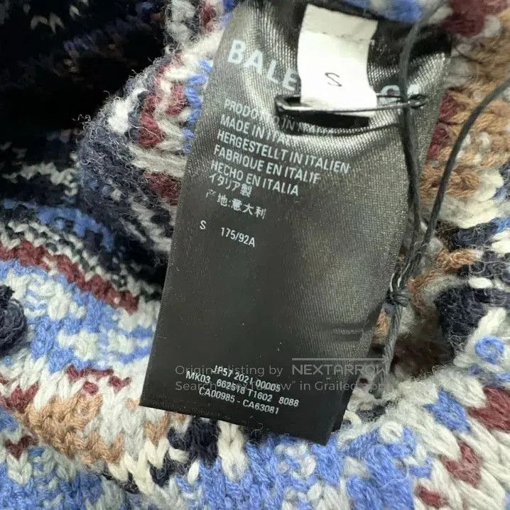 Balenciaga Balenciaga Distressed Blue Long Sleeve Sweater. Size US S / EU 44-46 / 1 - 5 Thumbnail