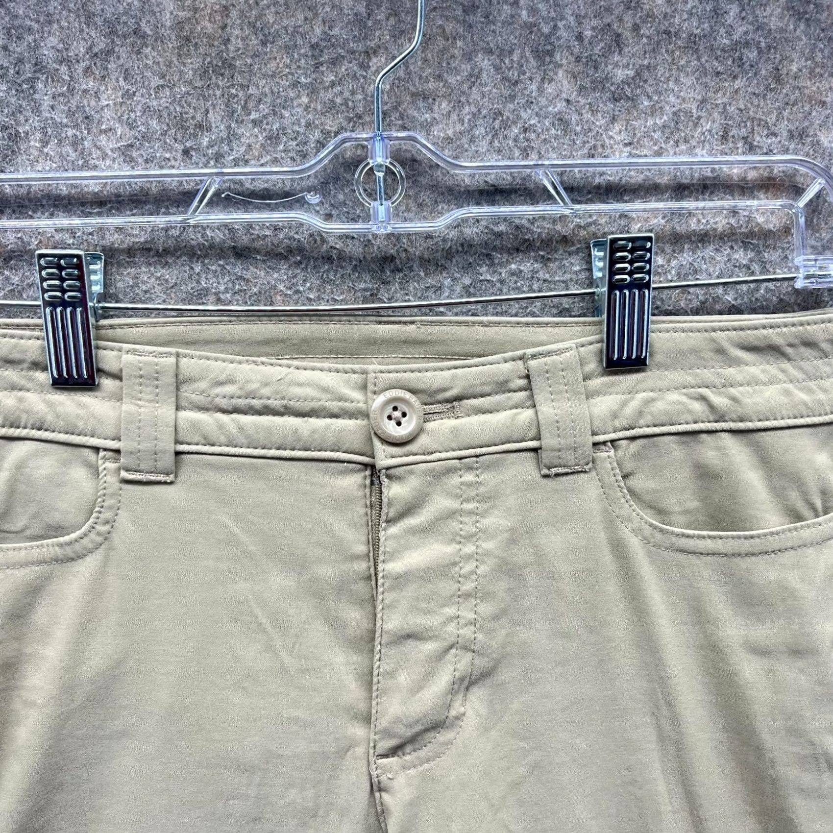 Eddie Bauer VINTAGE? No — Eddie Bauer Pants Womens 4 Beige Capri Knit Stretch Flat Front Casual Travel Regular Size 27" / US 4 / IT 40 - 7 Thumbnail