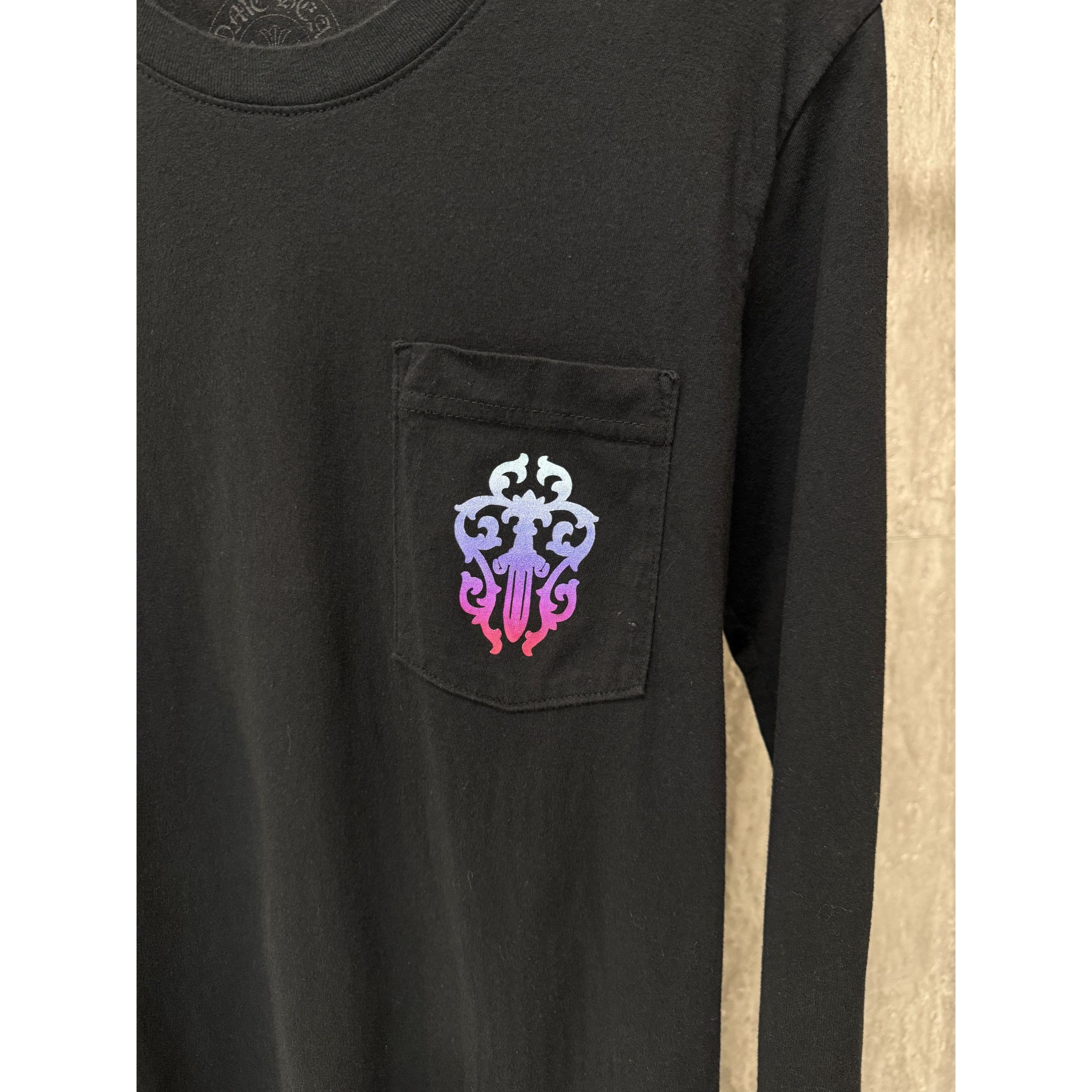 Chrome Hearts Chrome Hearts Black Long Sleeve Shirt With Pocket & Colorful Size US S / EU 44-46 / 1 - 14 Thumbnail