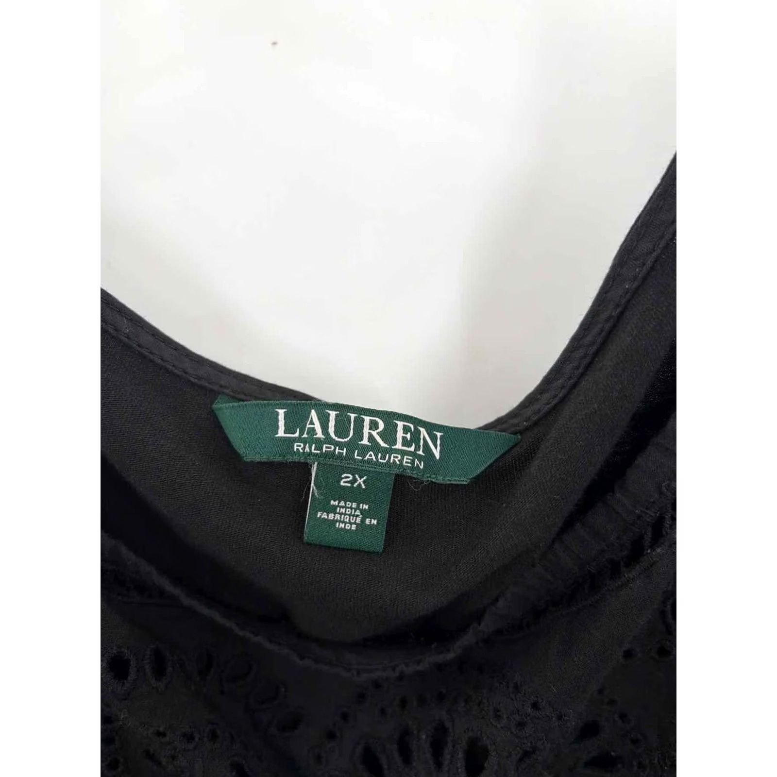 Vintage Lauren Black 2X T-shirt Size XXL / US 16-18 / IT 52-54 - 2 Thumbnail