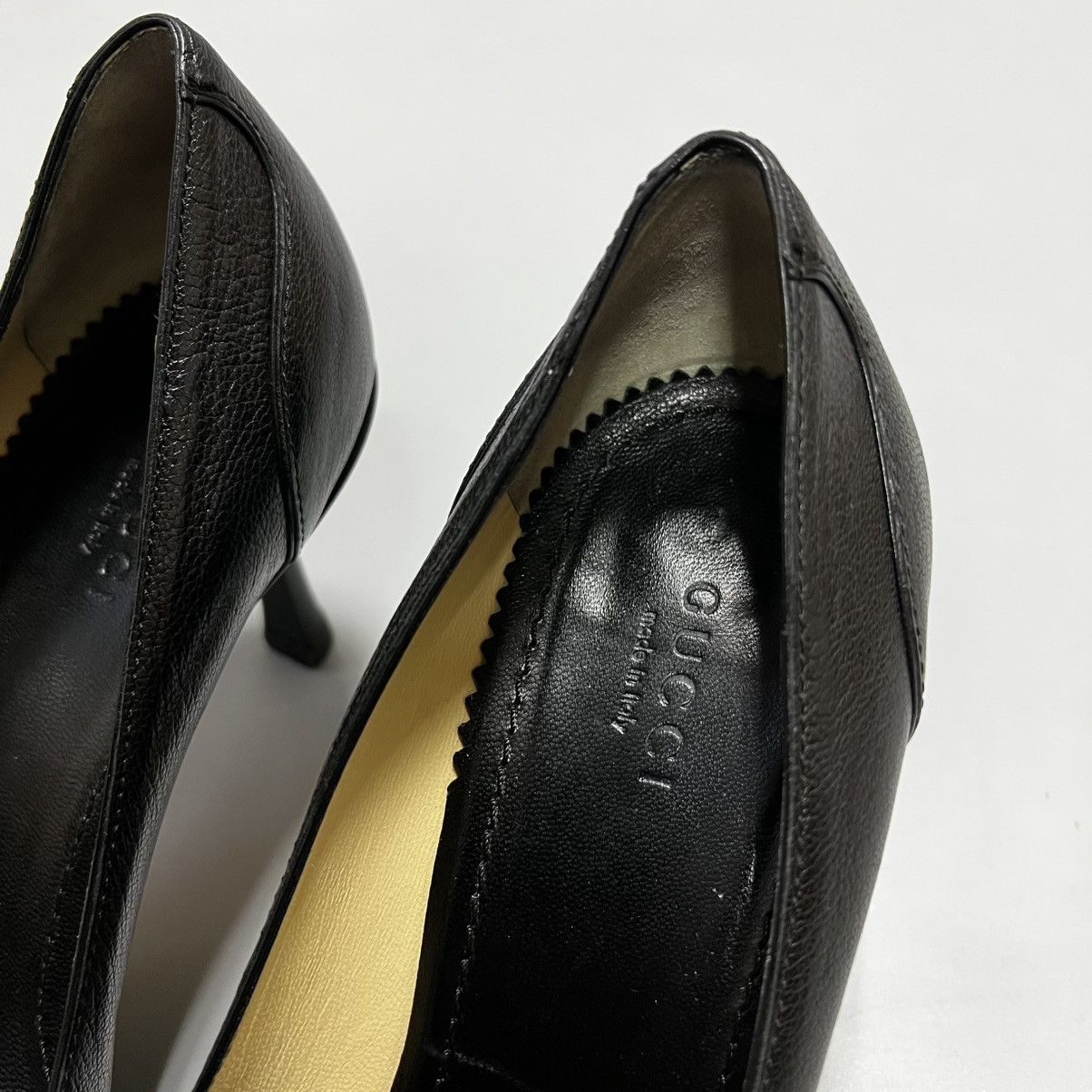 Gucci Gucci Black Pumps Leather Luxury Size US 7.5 / IT 37.5 - 5 Thumbnail