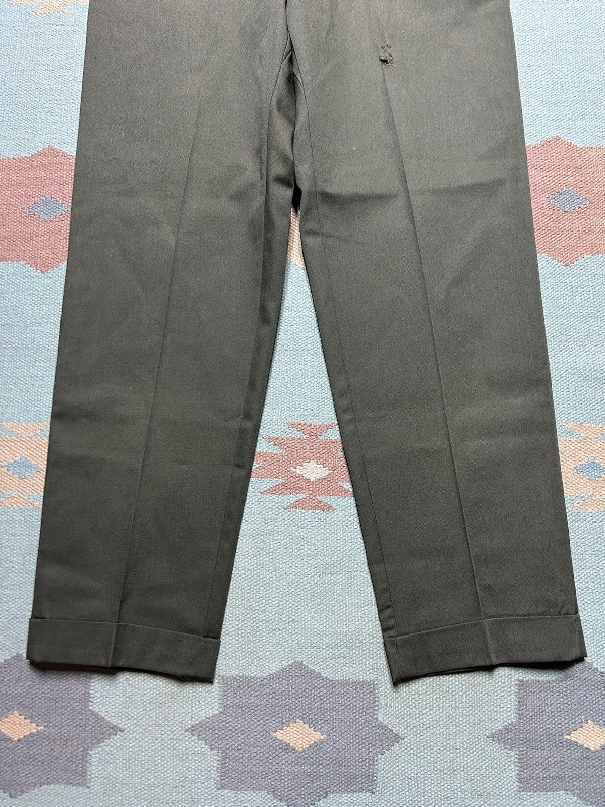 Vintage Vintage 60s 70s drop loop work pants mechanic workwear 32x30 Size US 32 / EU 48 - 2 Thumbnail