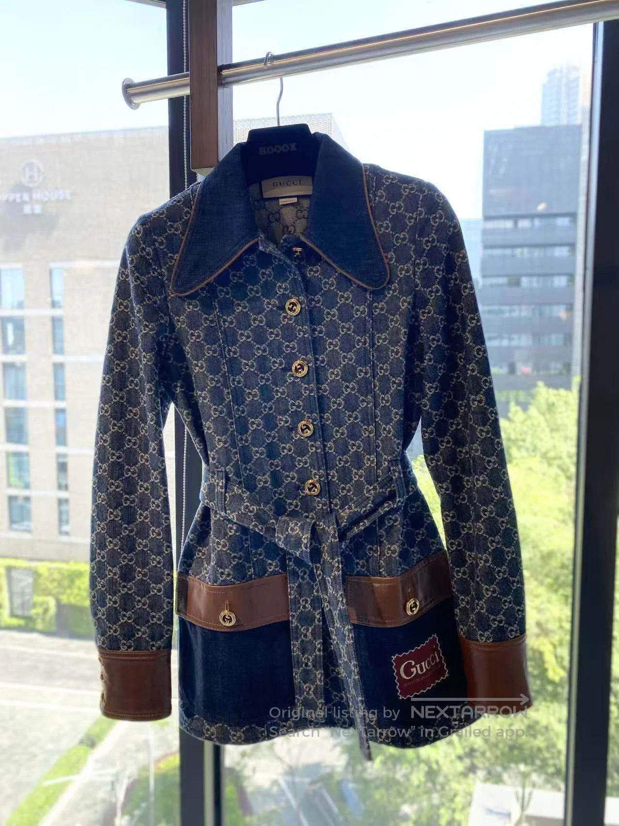 Gucci Guicci The old flower is full of printed belted denim jack Size XXS / US 00 / IT 34 - 2 Thumbnail