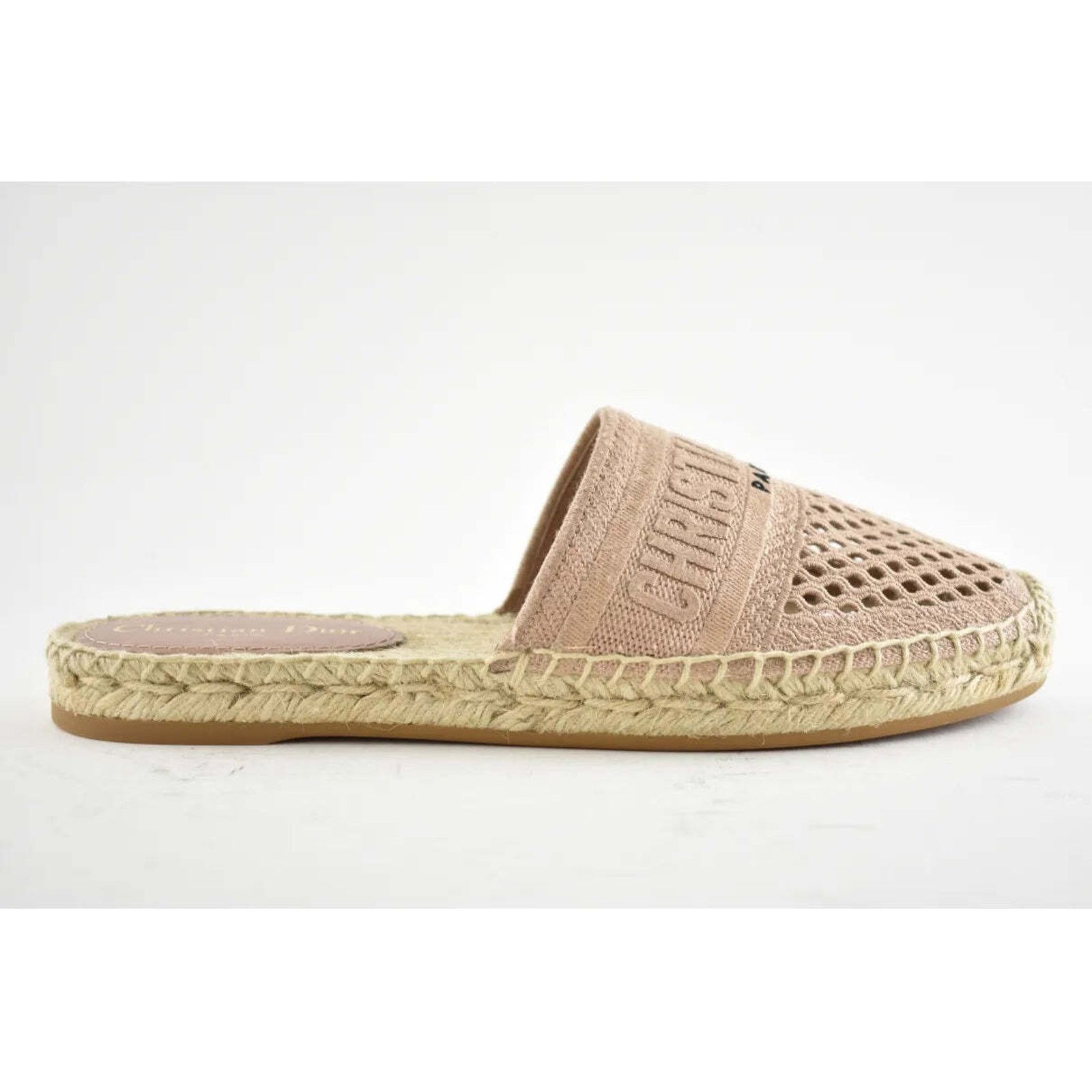 Dior Granville Clay Logo Canvas Backless Espadrille Slide Flat 42 Size US 12 / IT 42 - 2 Thumbnail