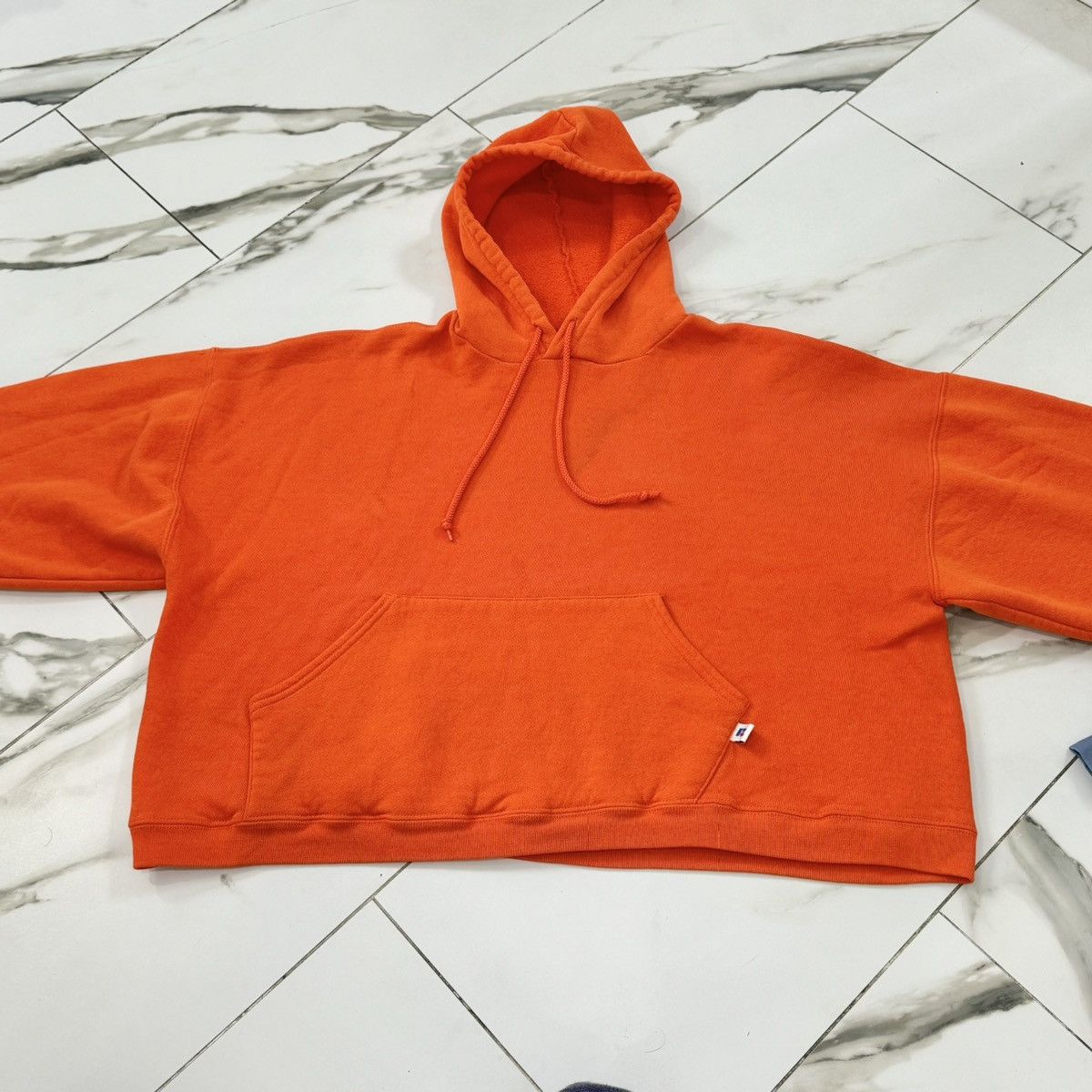 Russell Athletic × Vintage VINTAGE ORANGE RUSSELL ATHLETIC HOODIE! Size US XL / EU 56 / 4 - 2 Thumbnail