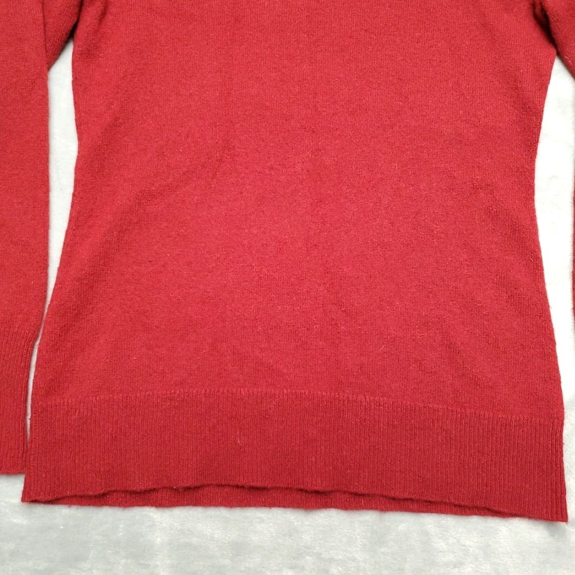 Vintage Alex Marie Sweater Womens S Maroon 100% Cashmere Wool Turtle Neck Classic READ Cardigan Knit Long Sleeve Pockets Solid Casual Red 1990s Womens Size S / US 4 / IT 40 - 2 Thumbnail