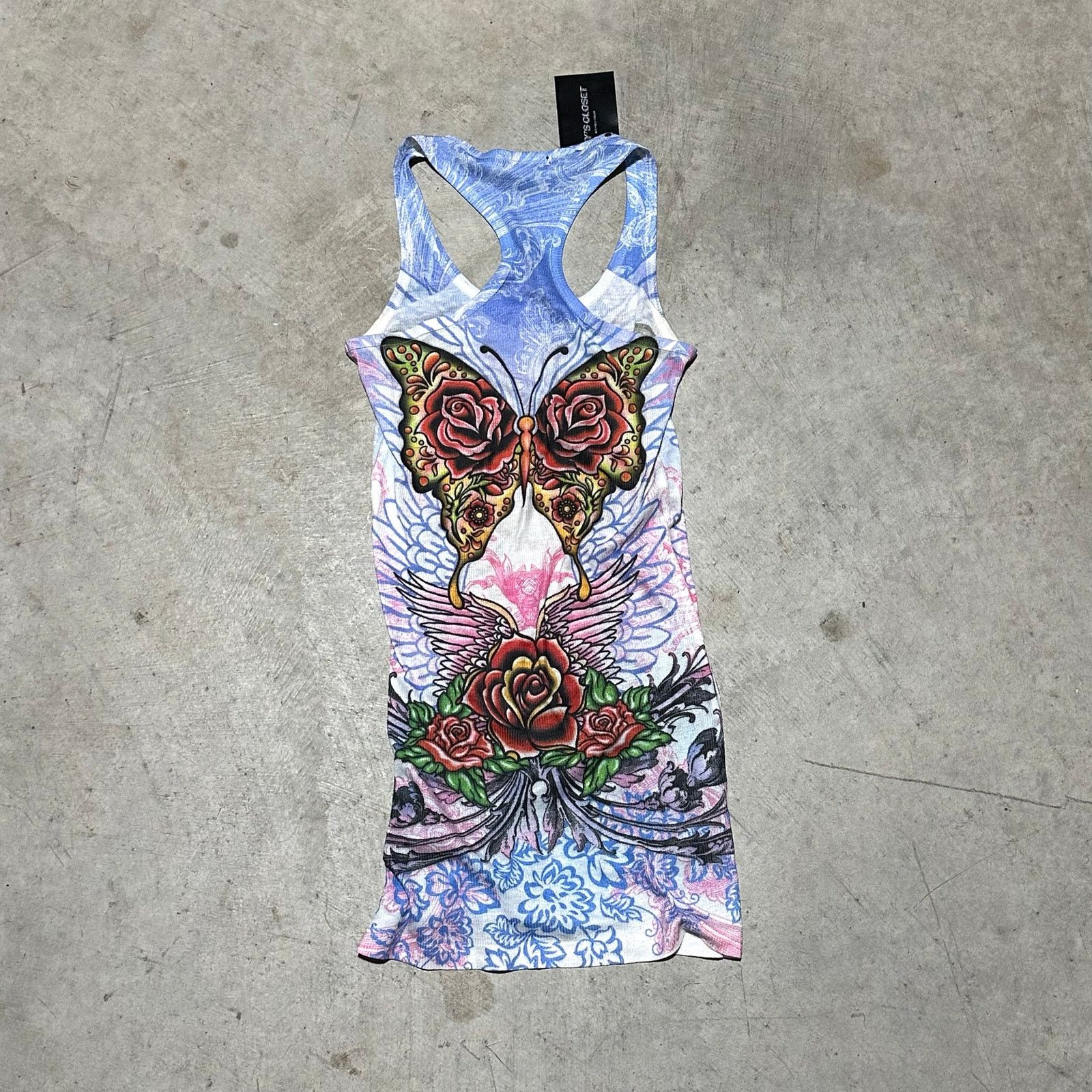 Other Tank Top Ed Hardy Style Wings Tattoo Print Racerback Grunge Size M / US 6-8 / IT 42-44 - 2 Thumbnail