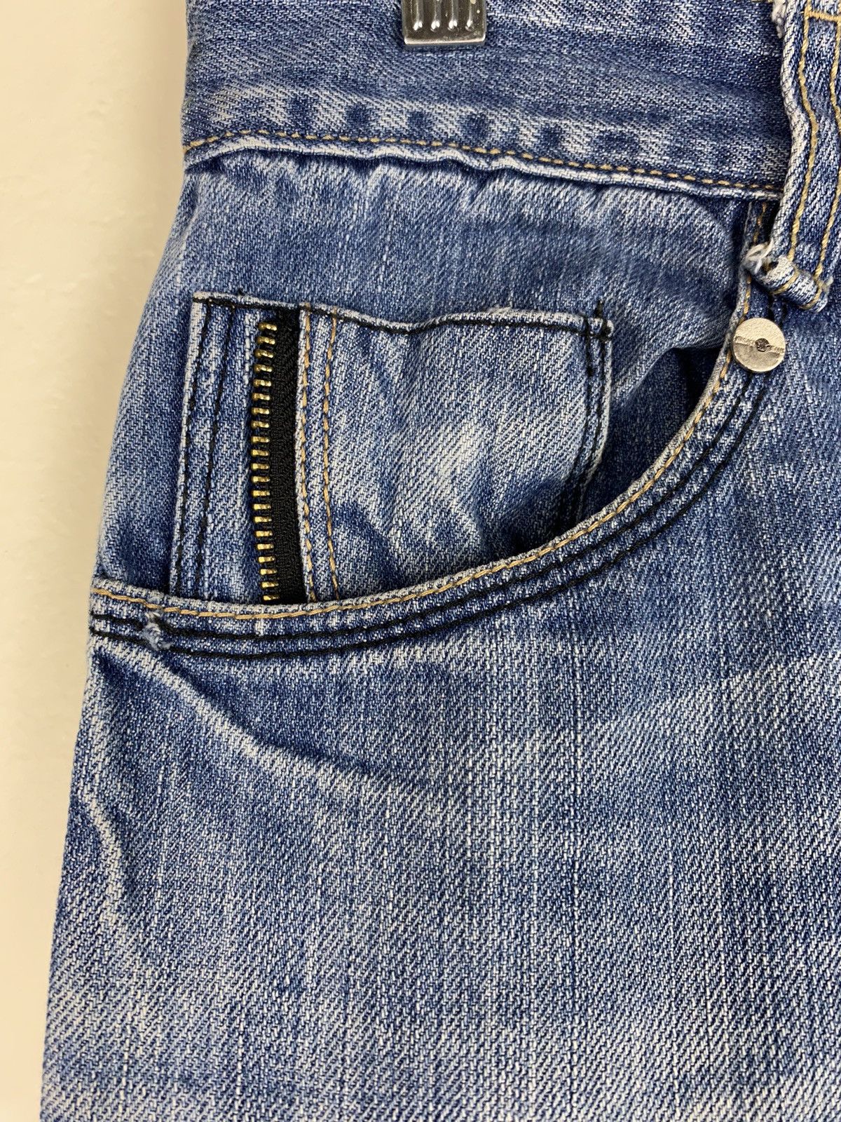 Designer × Versace × Vintage Versace Jeans Signature Blue Denim Jeans Back Embroidery Size US 32 / EU 48 - 4 Thumbnail