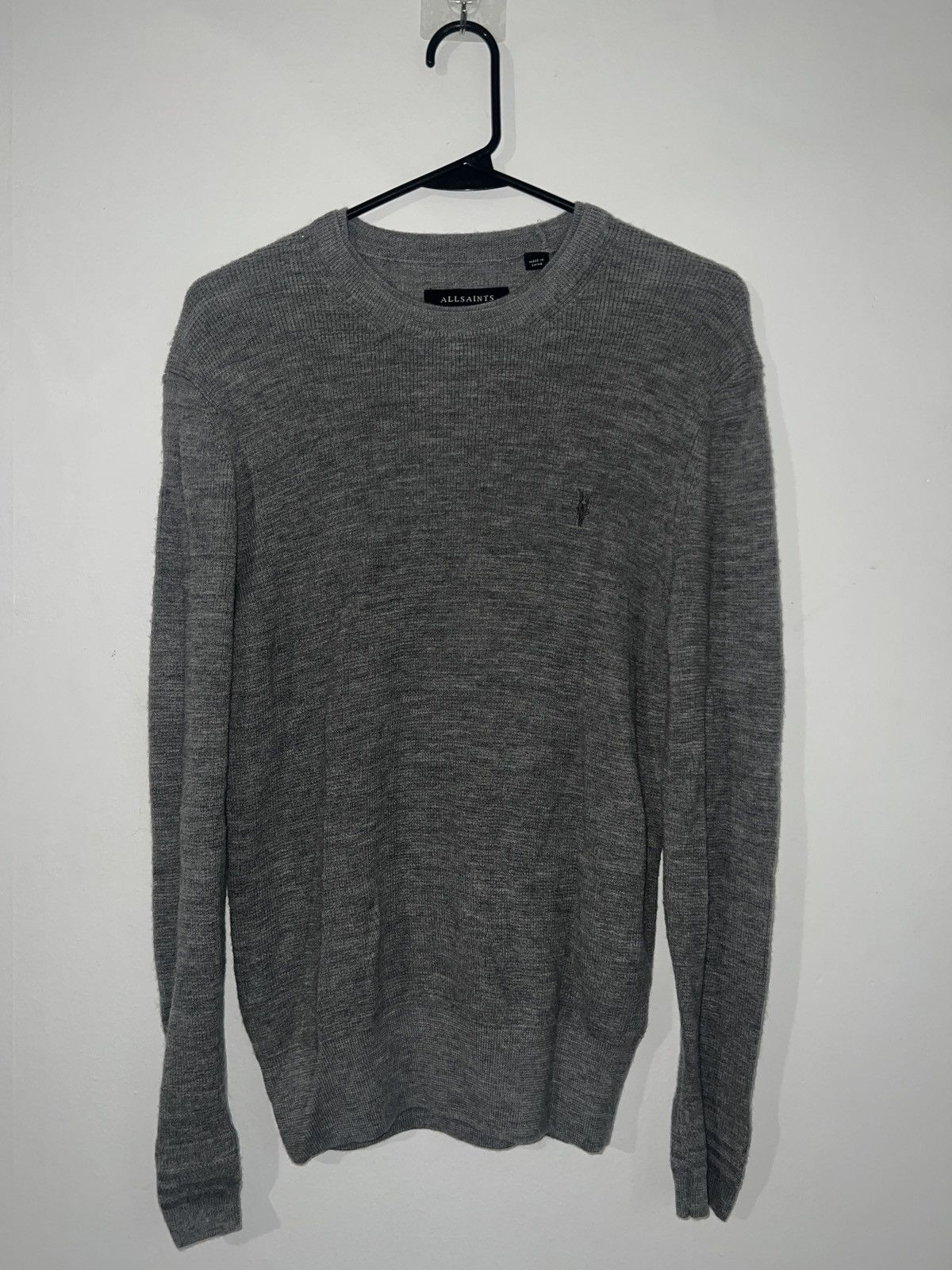 Allsaints All Saints Grey Merino Wool Sweater Size US S / EU 44-46 / 1 - 1 Thumbnail