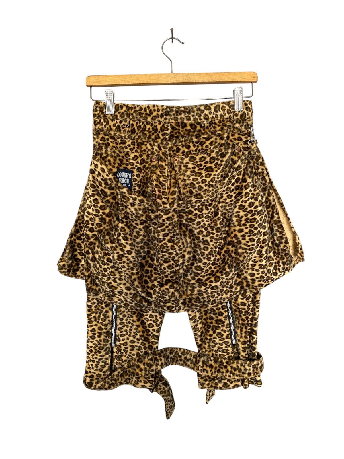 Japanese Brand Vintage Super Love’r Rock Japan Punk Velvet Leopard Bondage Size US 26 / EU 42 - 4 Thumbnail