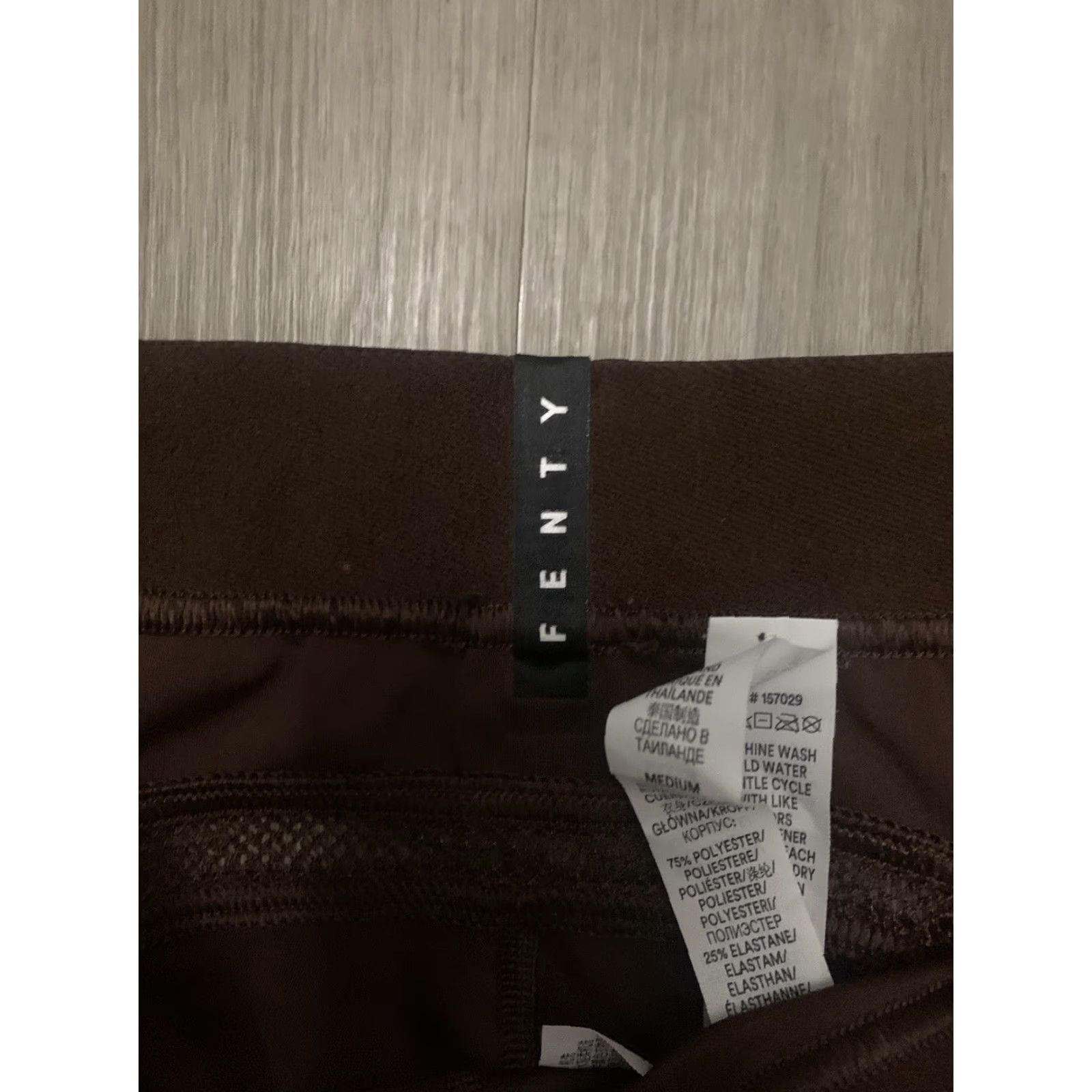 Vintage Savage X Fenty Flow High-Waist Trimmed Brown Women's Leggings M Brown Leggings Women Medium Size 32" / US 10 / IT 46 - 3 Thumbnail