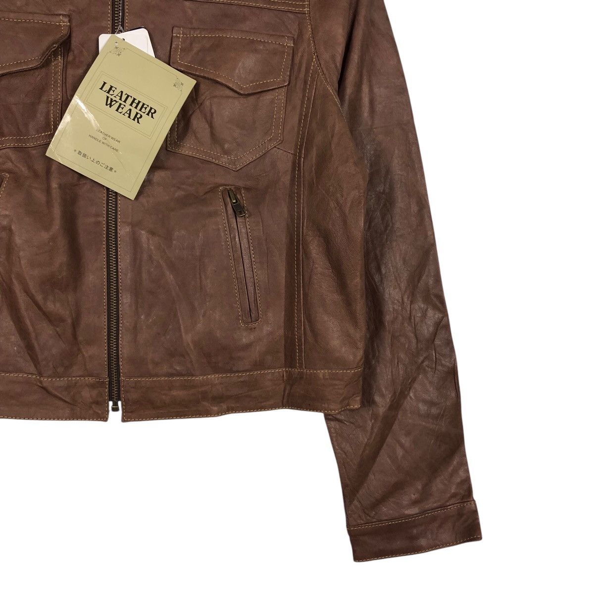 Japanese Brand 📌Vintage Leather Jacket Cropped Belle Maison Issey Miyake Size US M / EU 48-50 / 2 - 6 Thumbnail