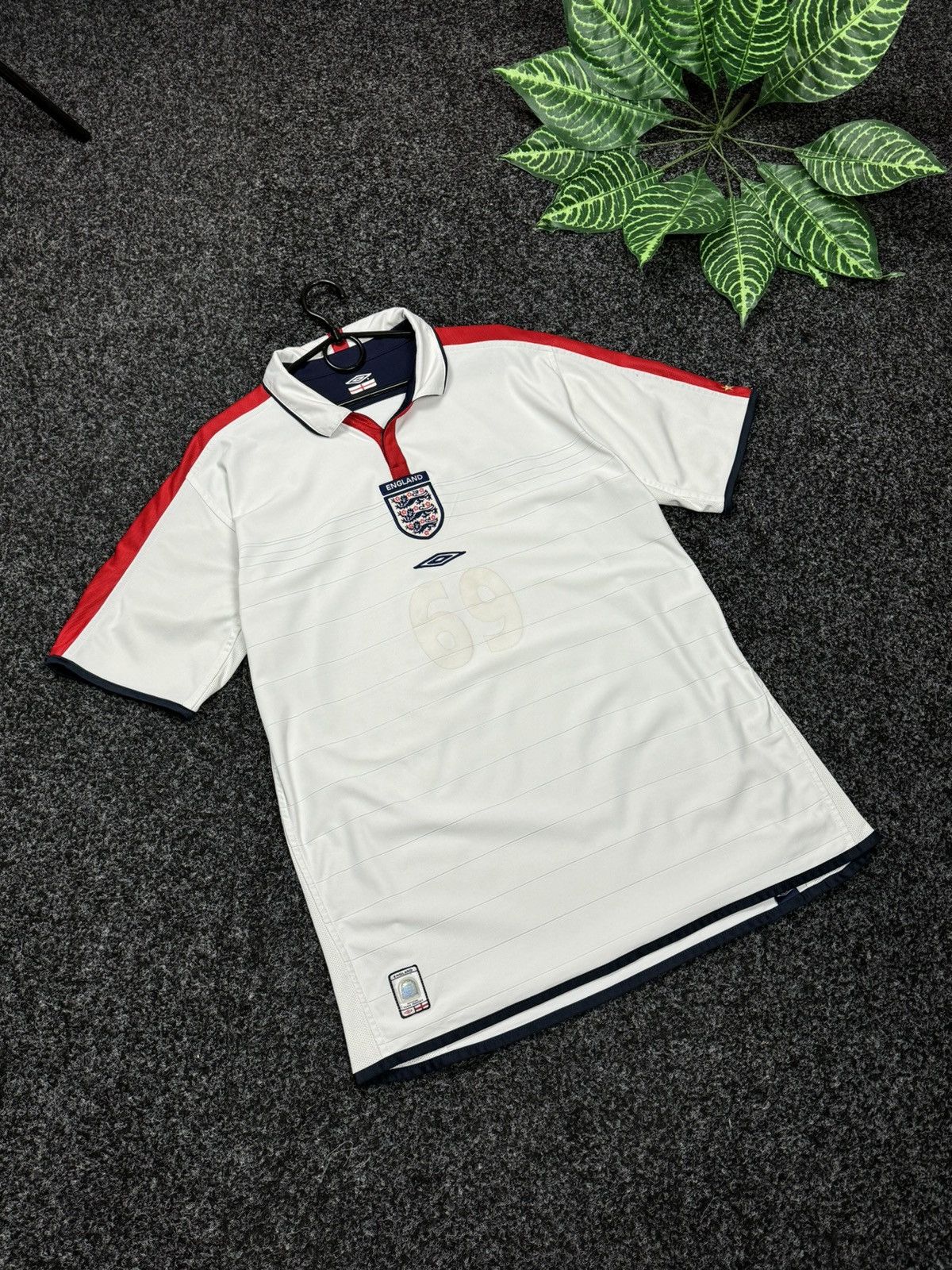 Umbro × Vintage UMBRO ENGLAND 🏴󠁧󠁢󠁥󠁮󠁧󠁿 Double-sided football T-shirt Kellow 69 Size US L / EU 52-54 / 3 - 15 Thumbnail