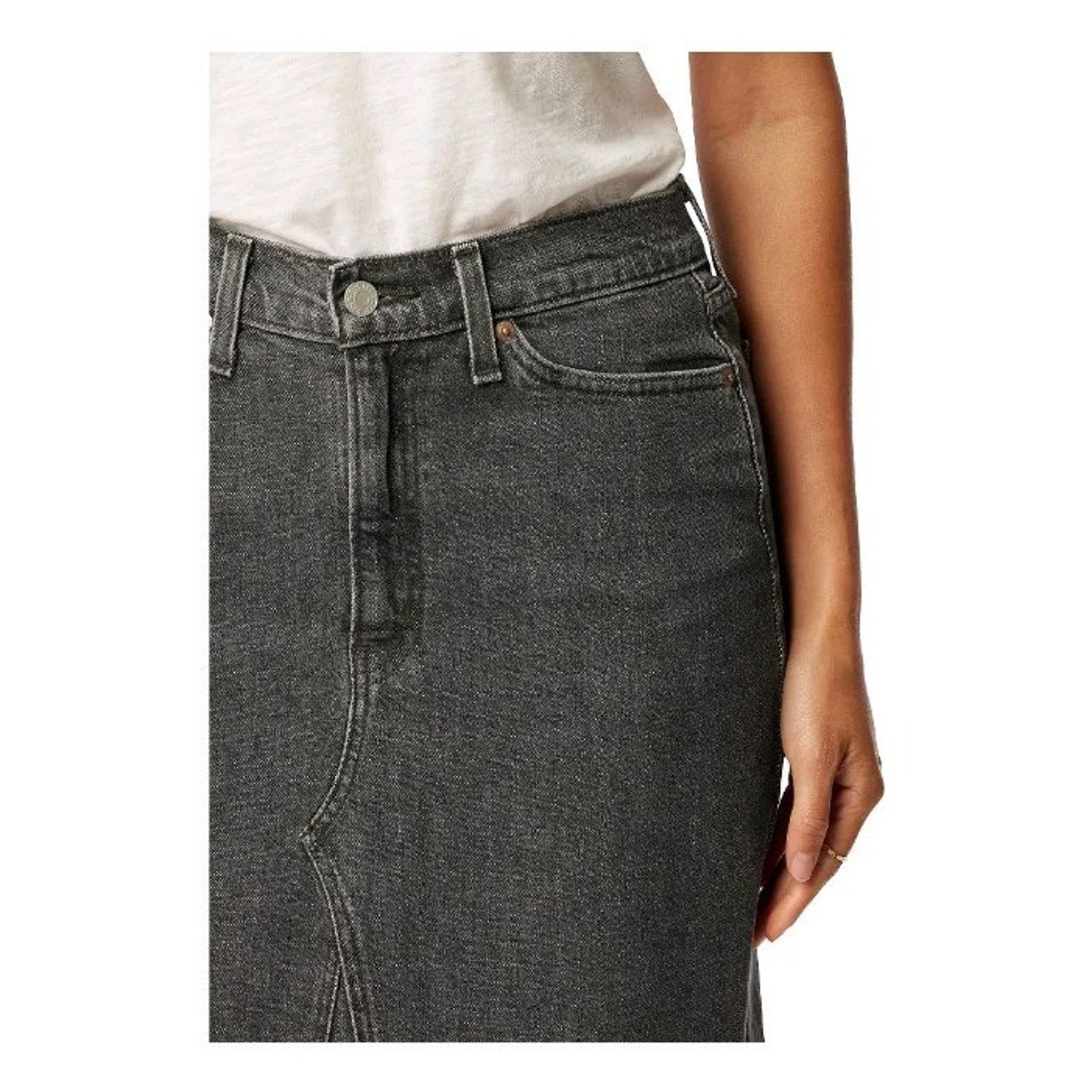 Levi's Levi Strauss Signature Mid Rise Black Maxi Skirt Size 4 W27 Size 27" / US 4 / IT 40 - 5 Thumbnail